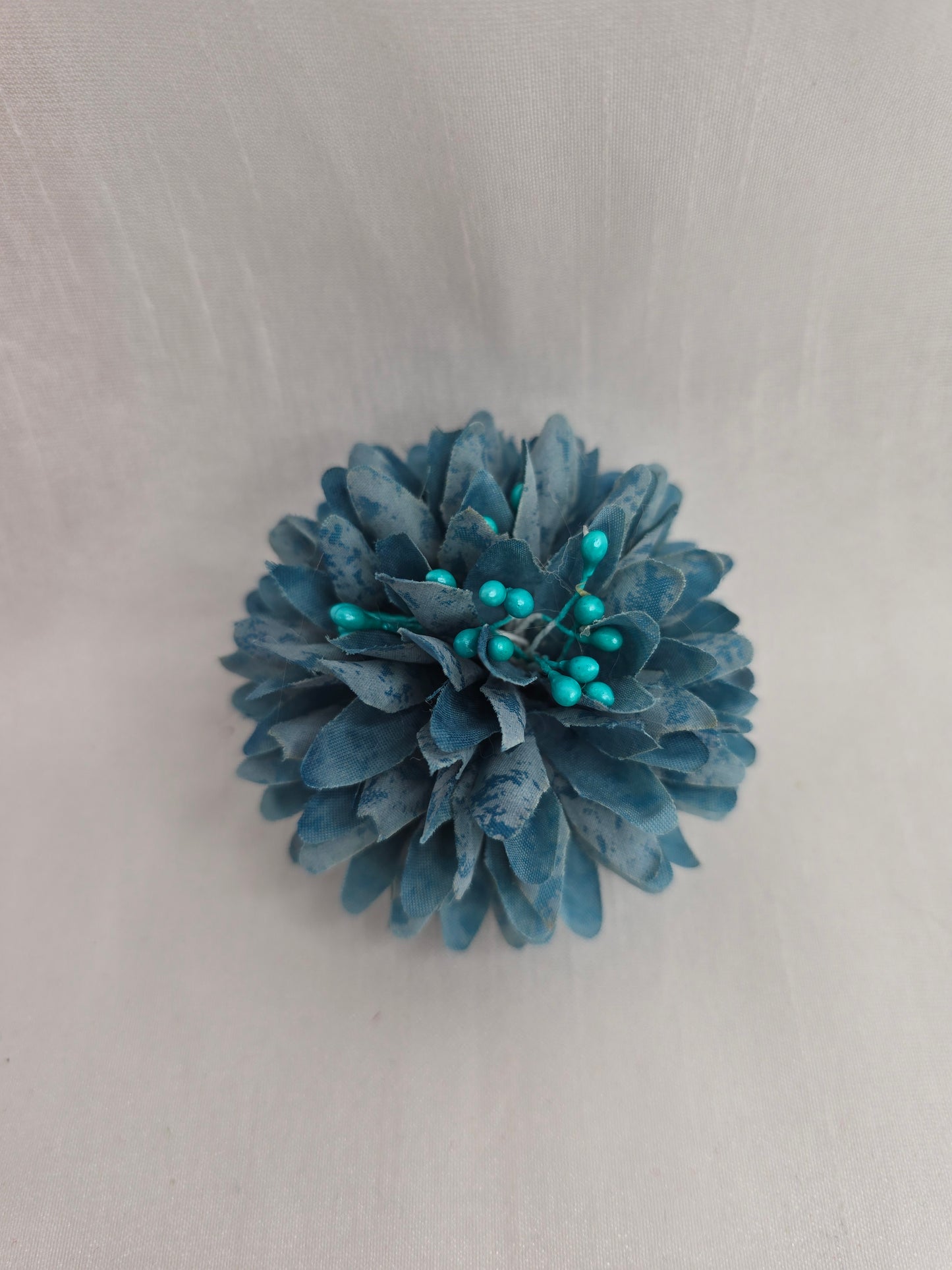 Set of 5 mix & match hair flowers/corsages - chartreuse, maroon, teal