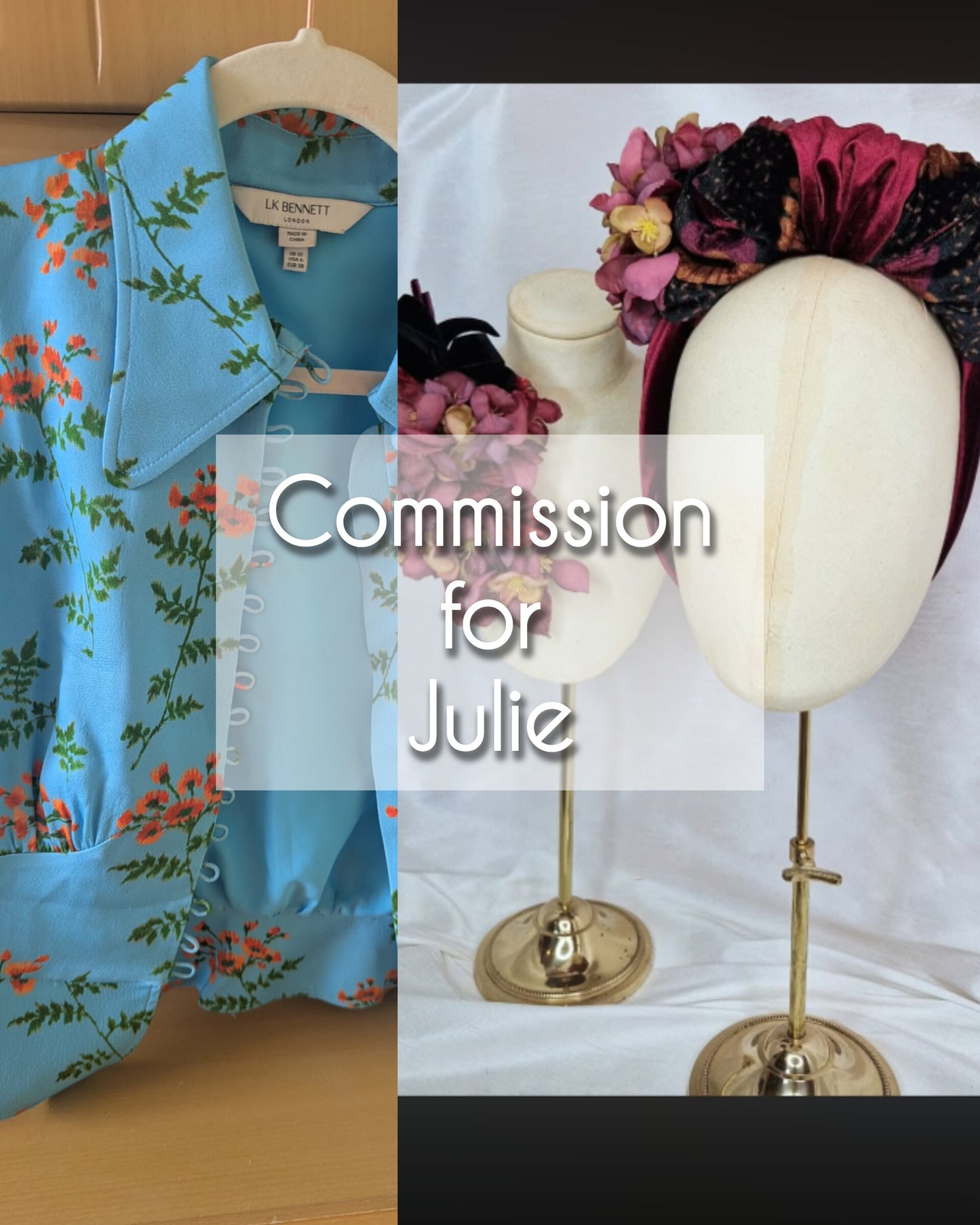 Commission for Julie - turban and flowers set