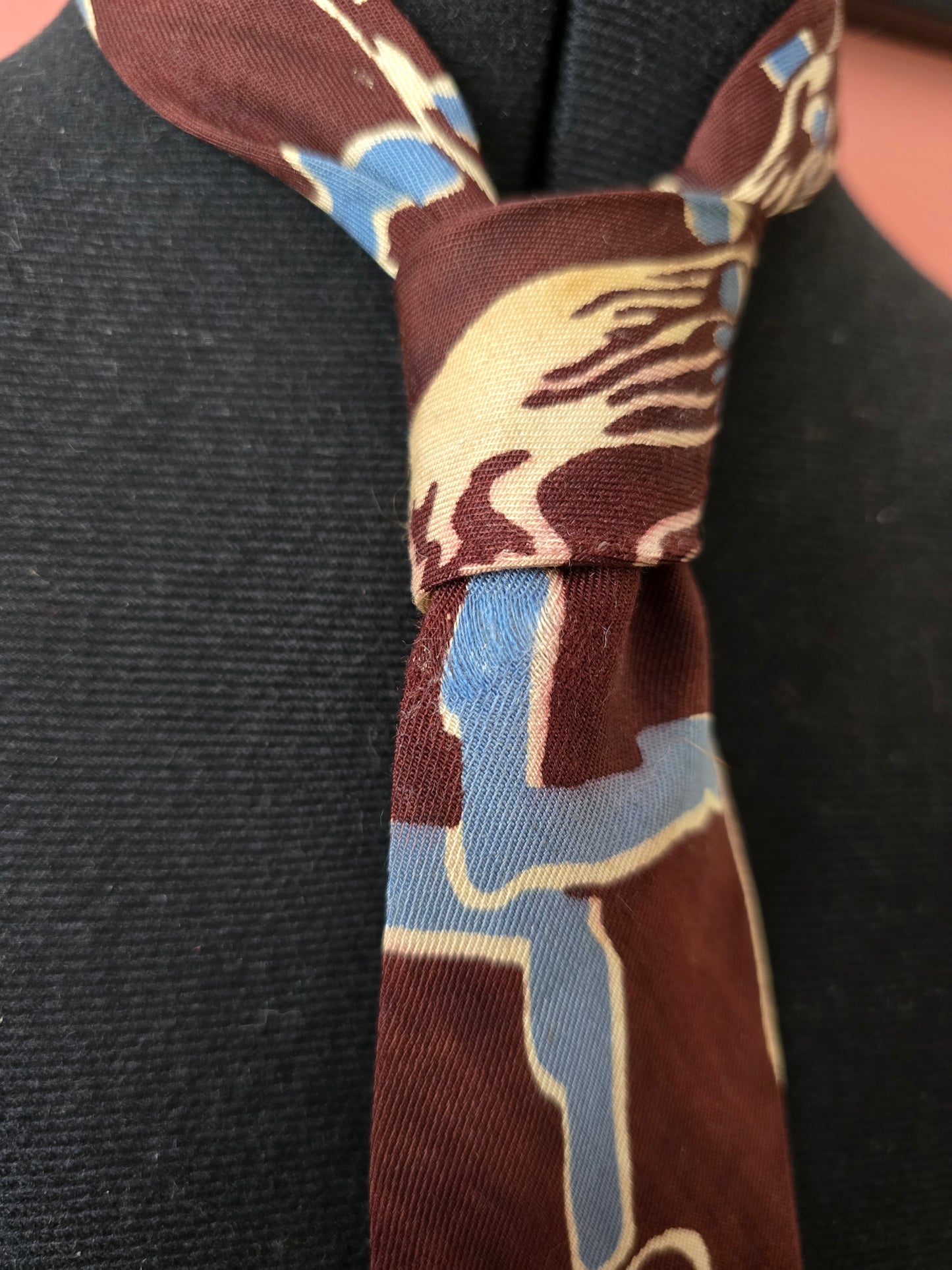 1950s abstract print tie