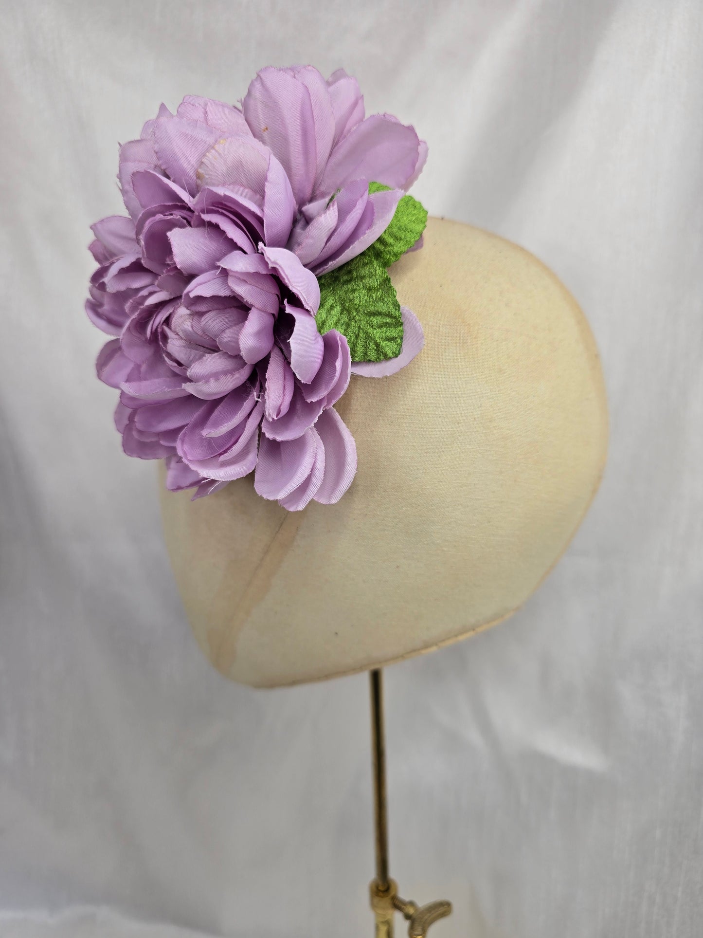Lilac dahlia hair flower/corsage