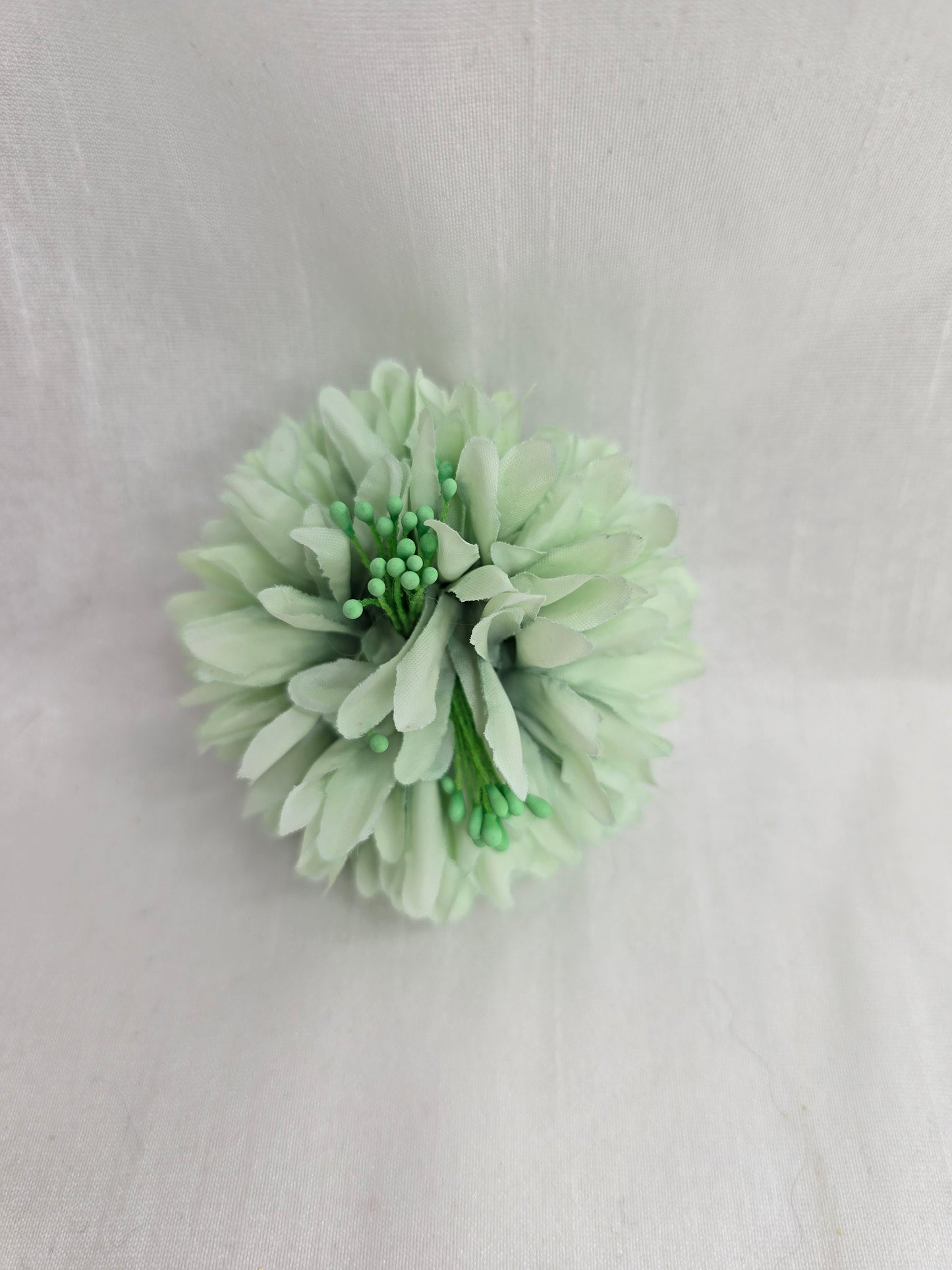 Set of 5 mix & match hair flowers/corsages - greens