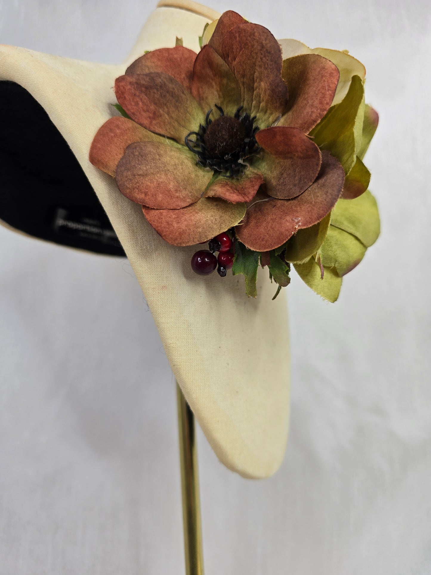 Autumn anemone hair flower/corsage