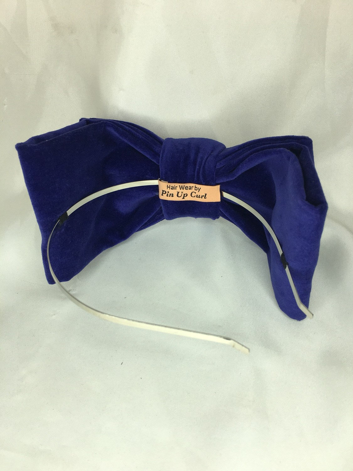 Tan velvet hair bow