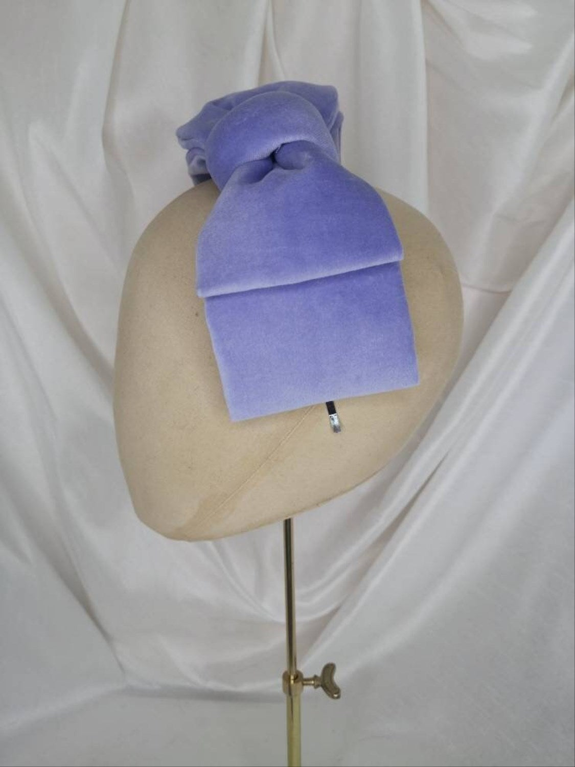 Lilac velvet hair bow