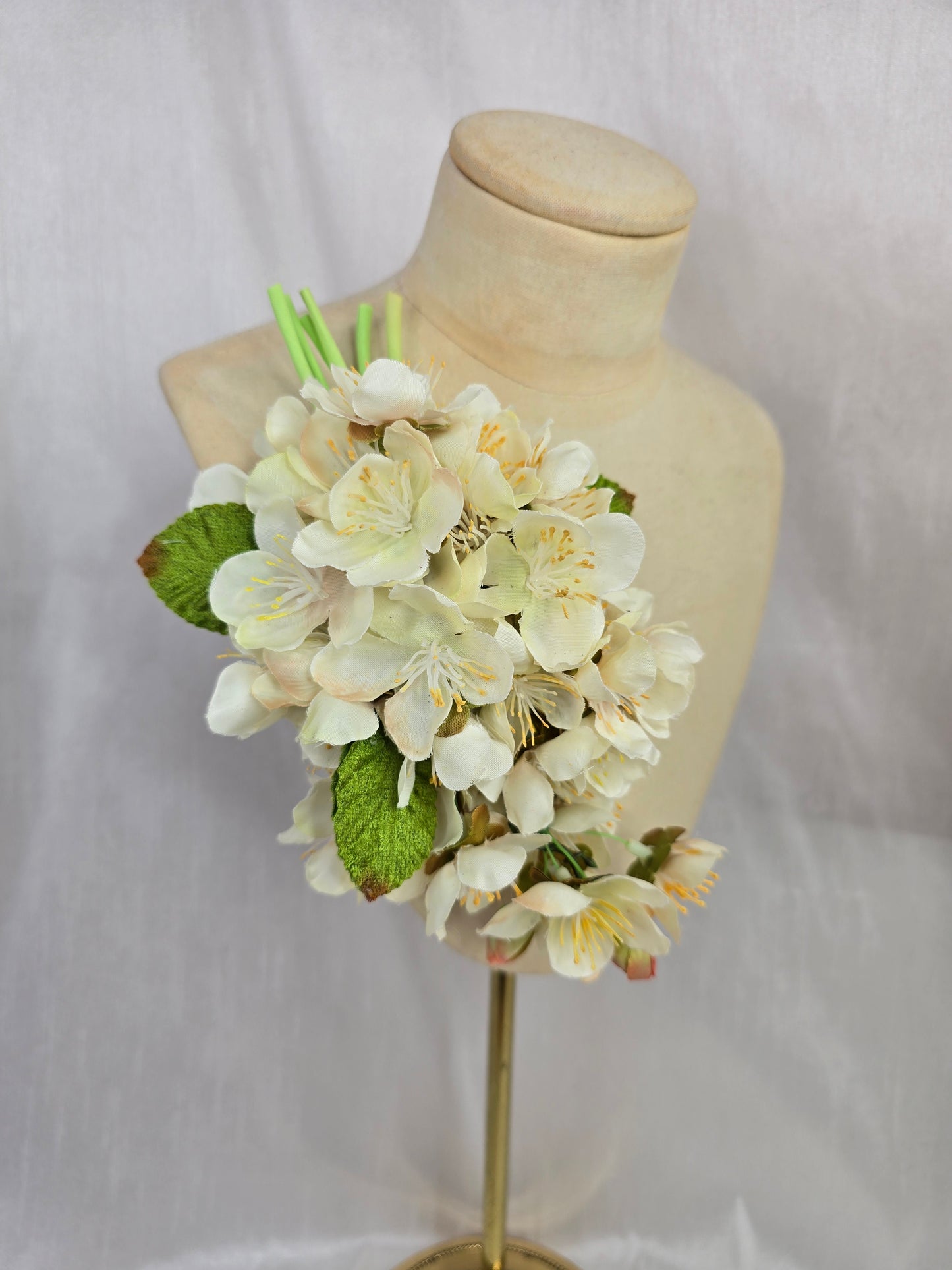 Large cream cherry blossom corsage