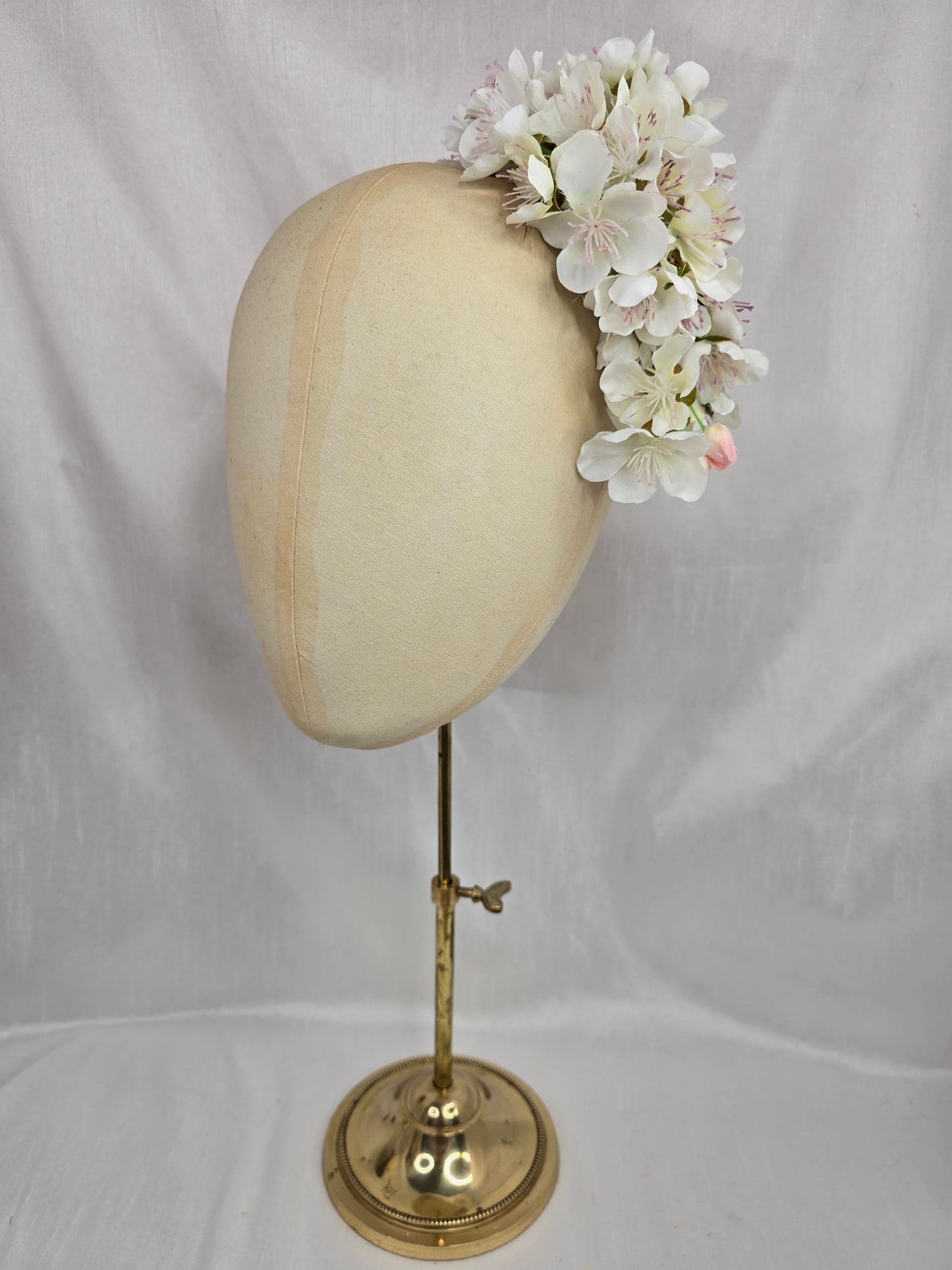Large white cherry blossom hair flower
