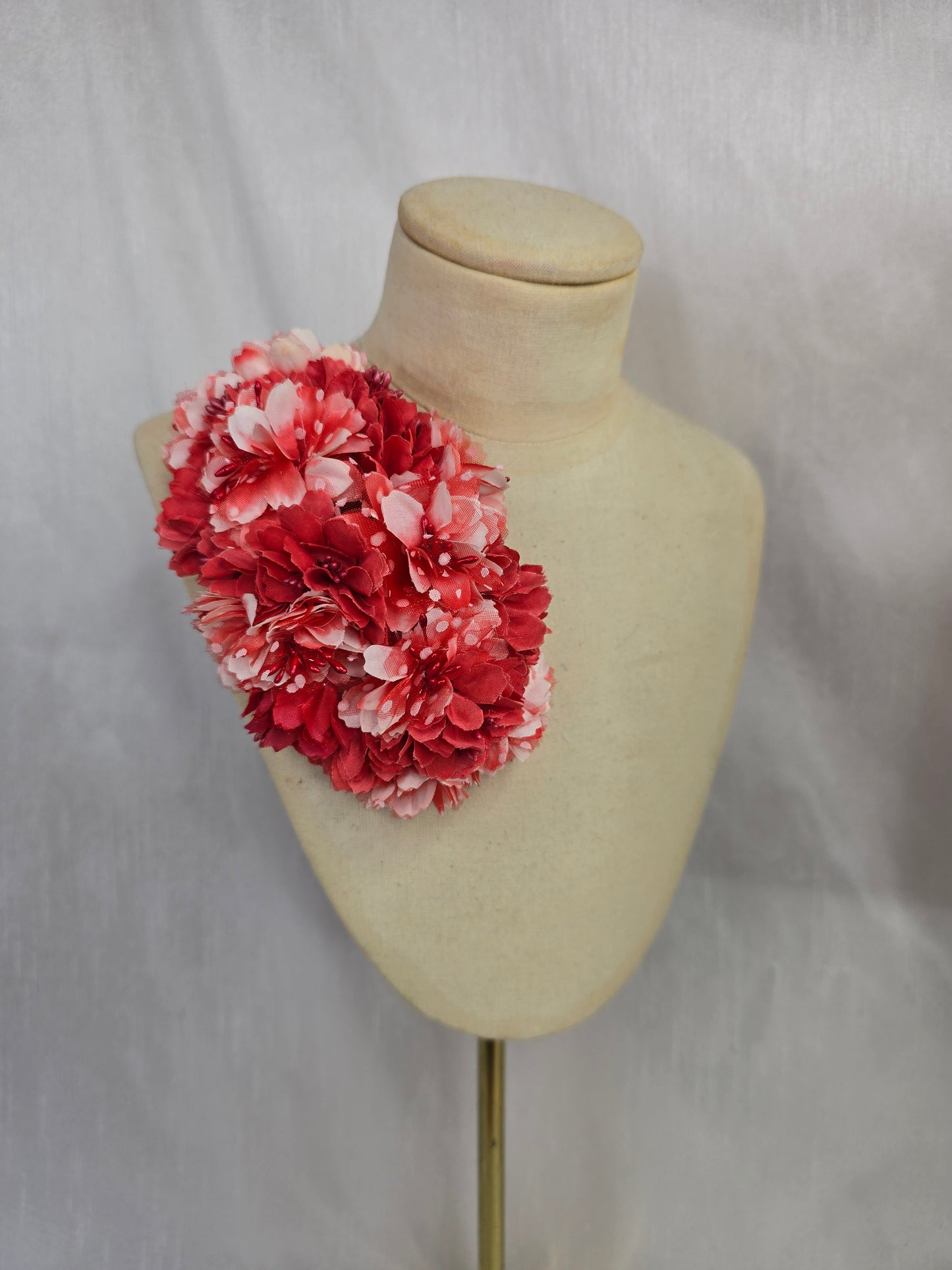 Medium coral hair flower/corsage