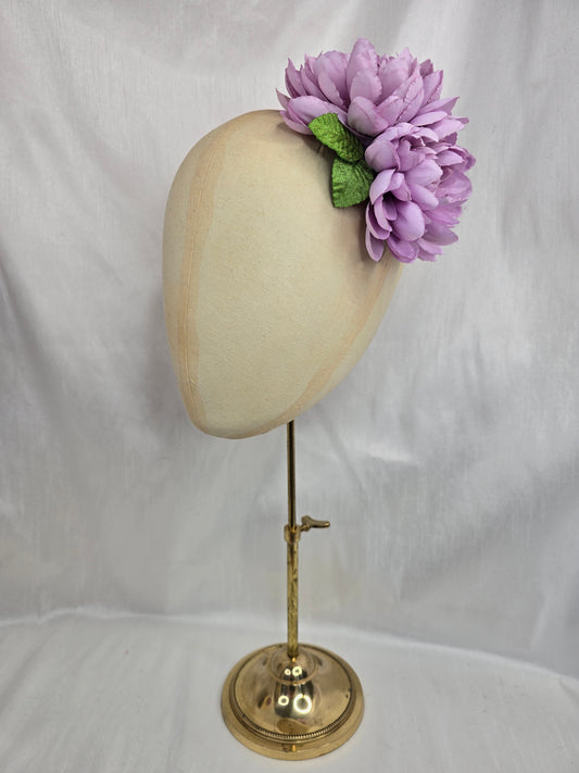 Lilac dahlia hair flower/corsage