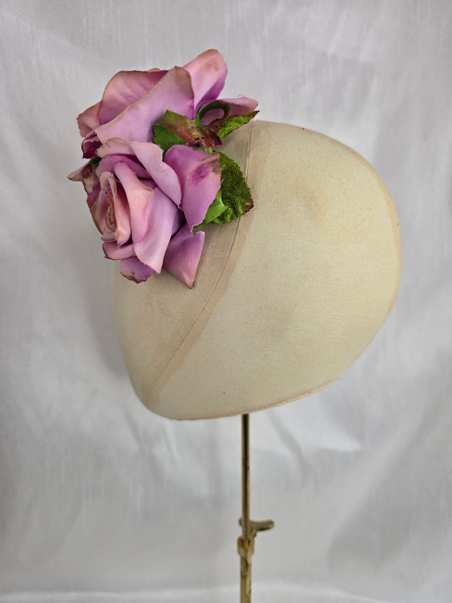 Lilac and pink rose hair flower