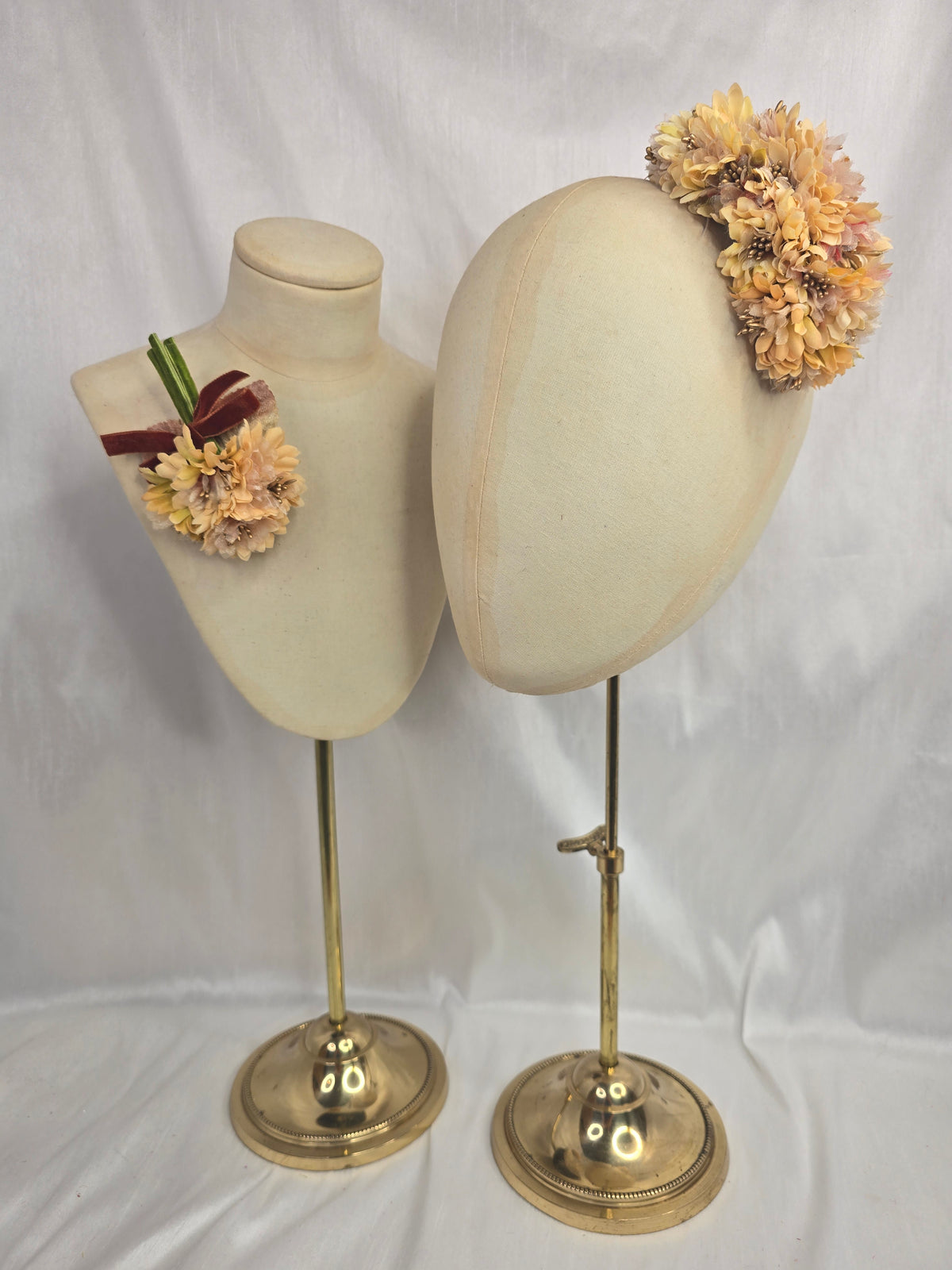 Autumn yellow blossom hair flower/corsage