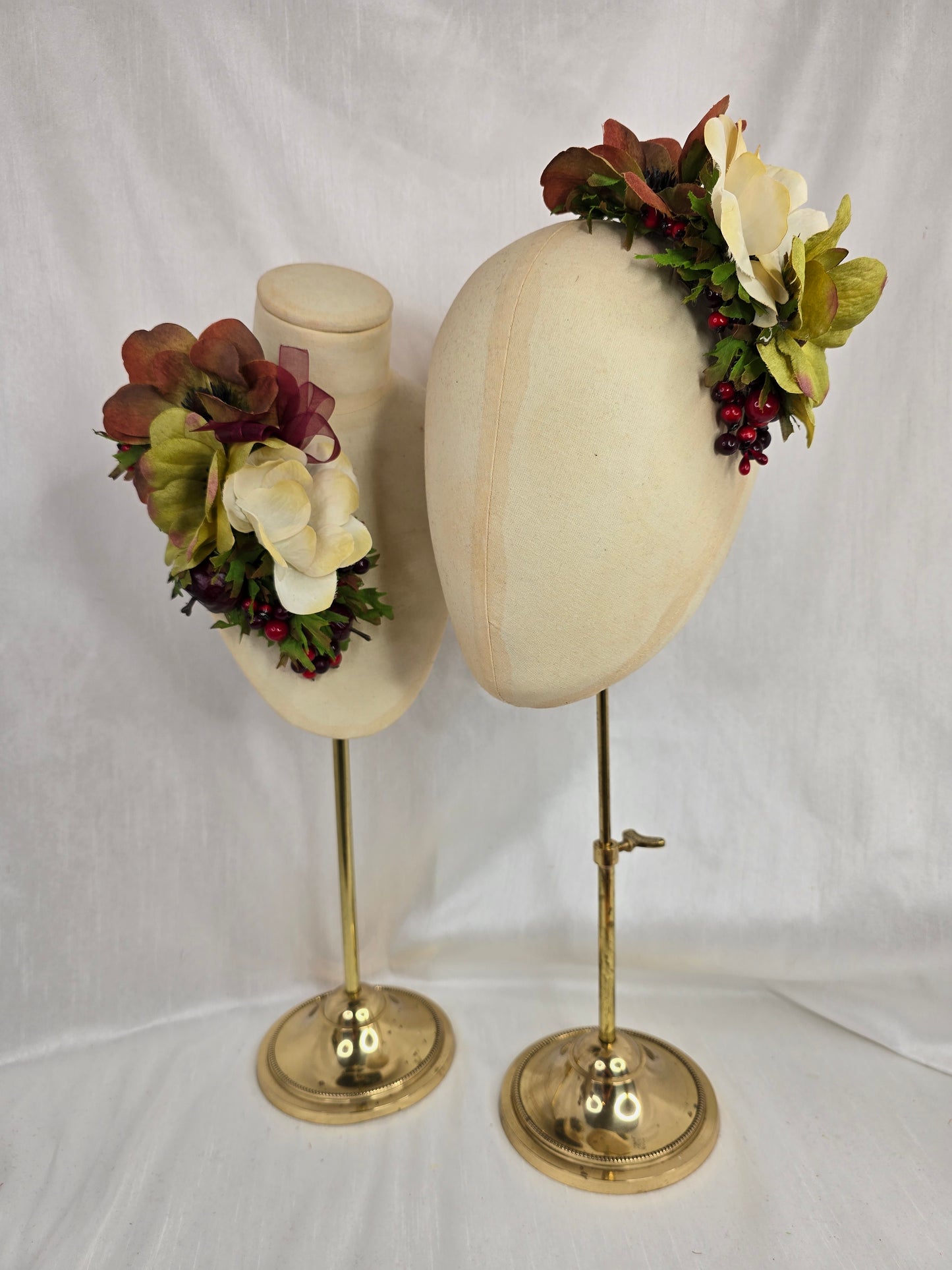 Autumn anemone hair flower and corsage set
