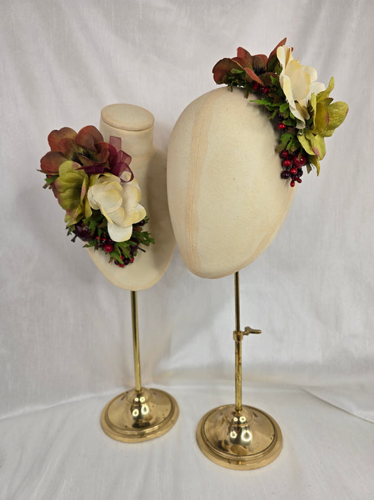 Autumn anemone hair flower and corsage set