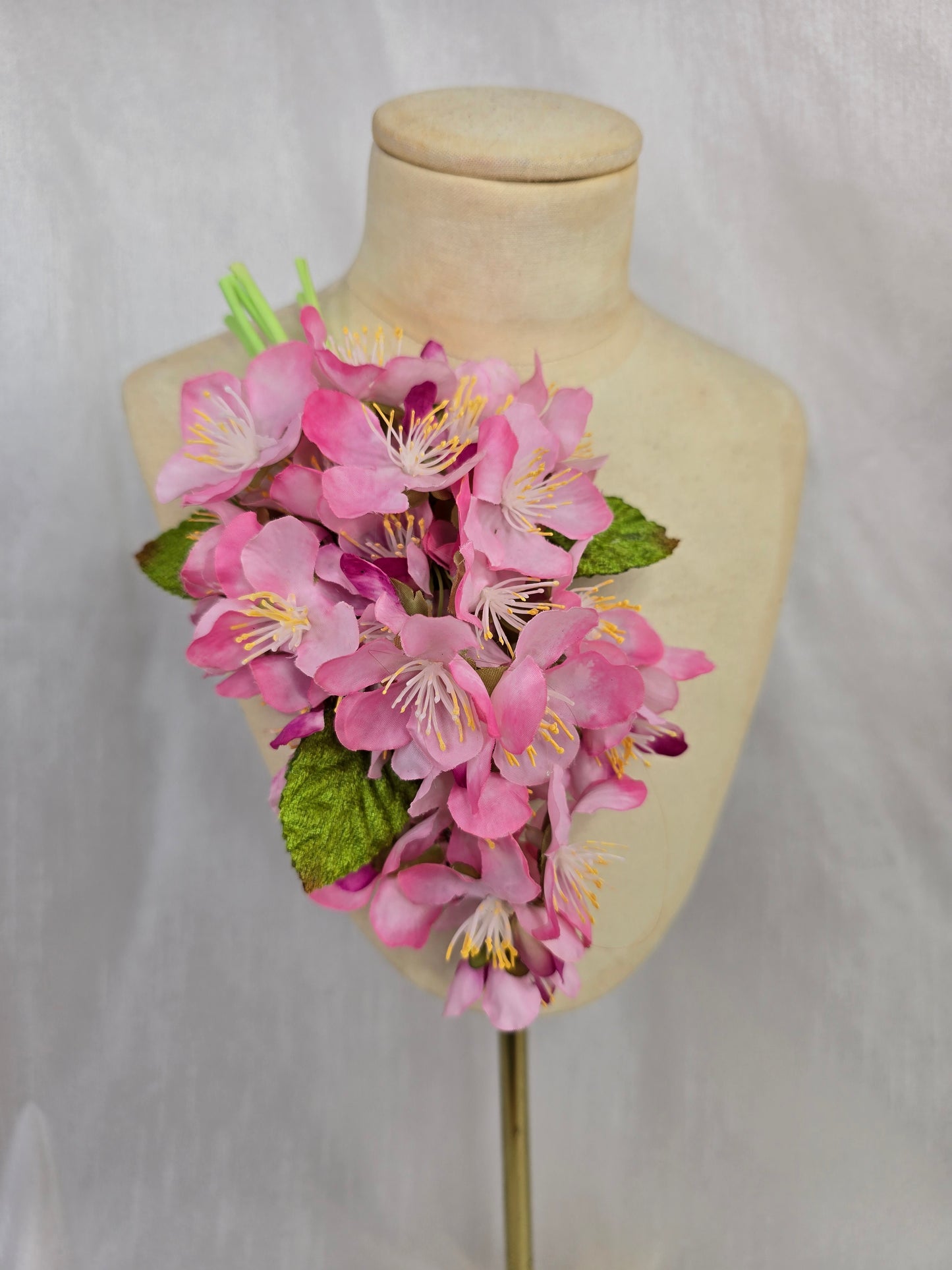 Large pale pink cherry blossom corsage
