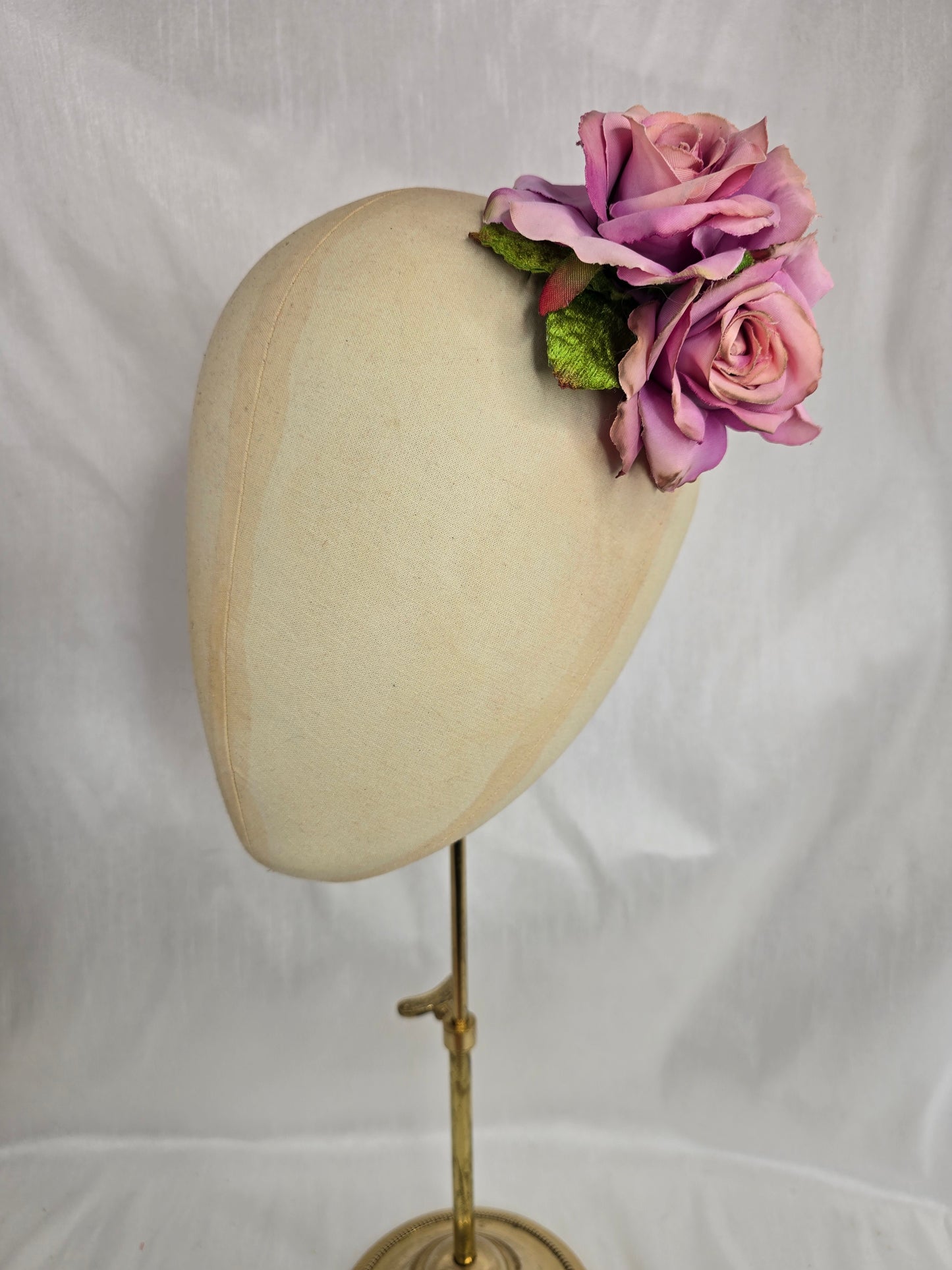 Lilac and pink rose hair flower