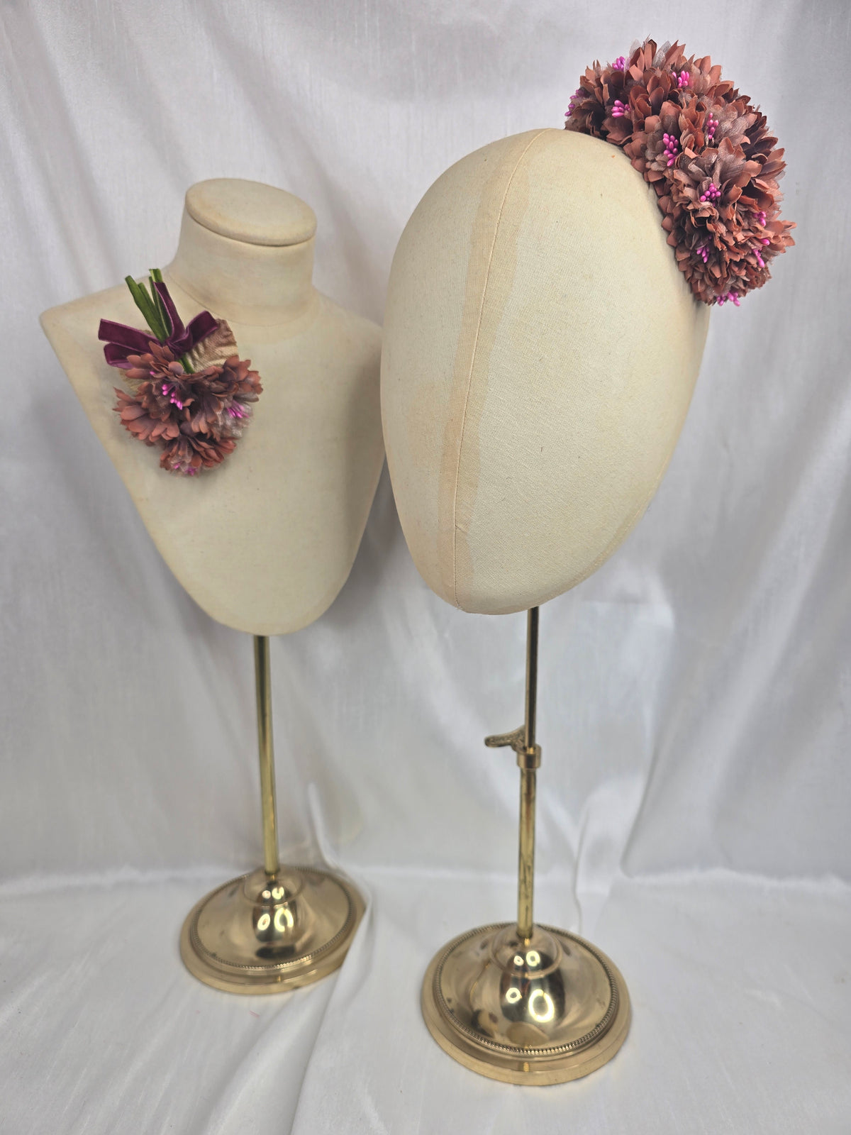 Small burnt peach blossom corsage