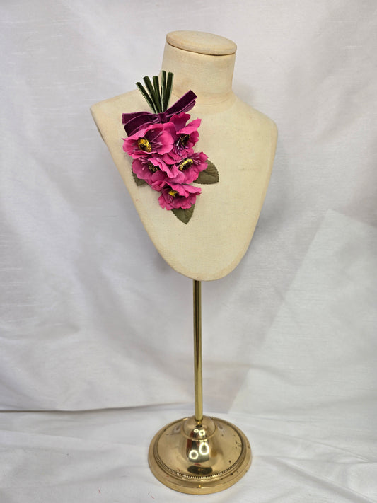 Small rose pink anemone corsage