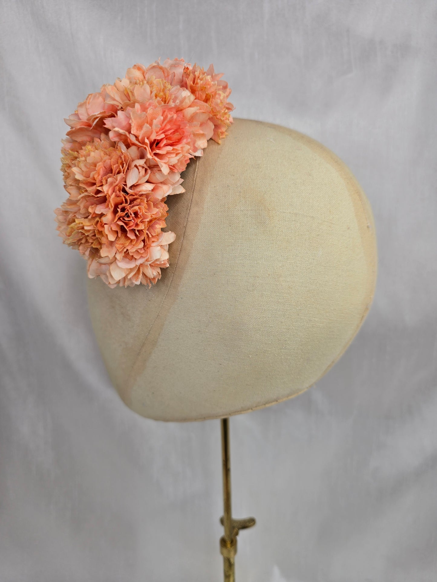 Medium peach hair flower/corsage