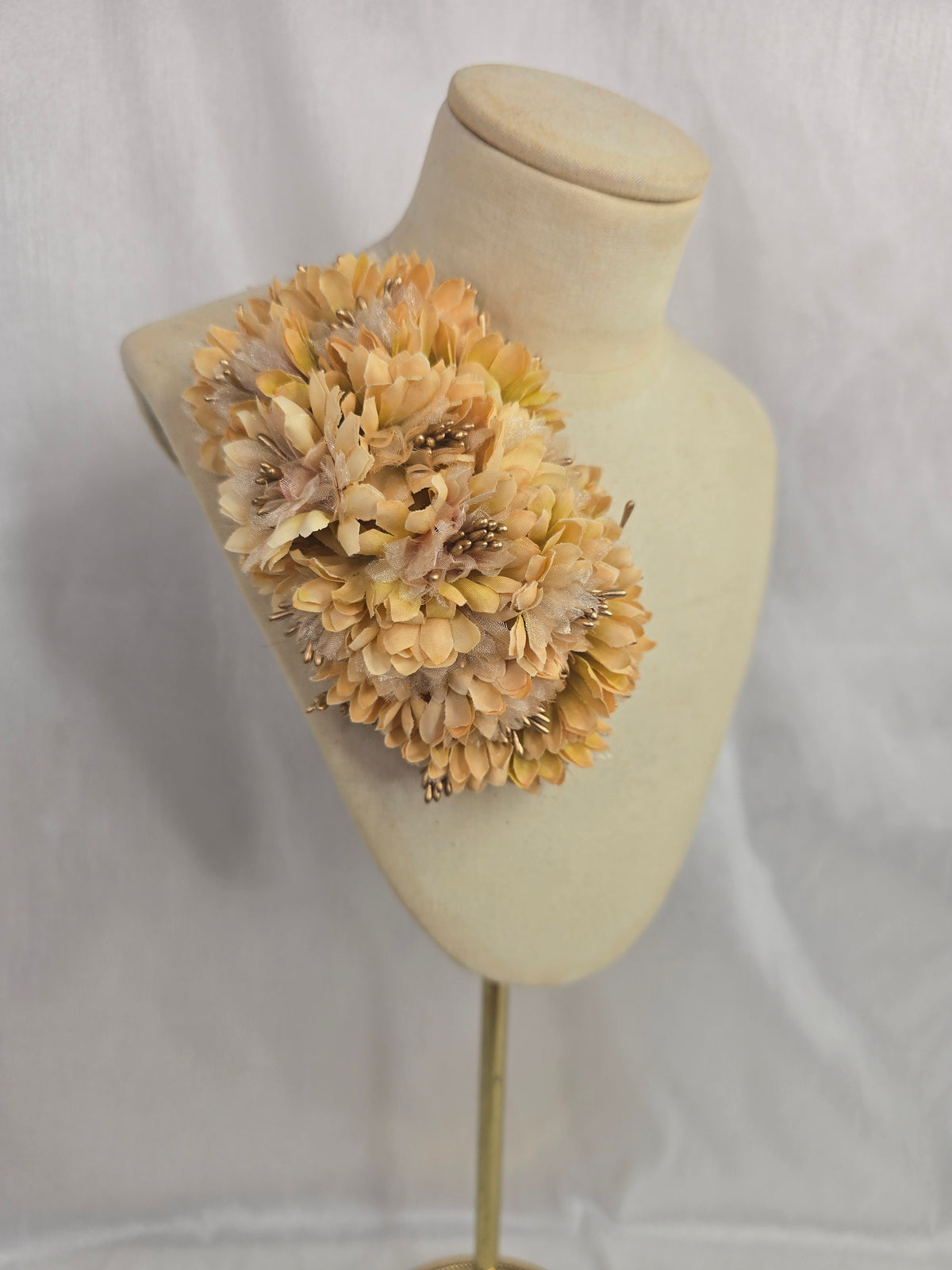 Autumn yellow blossom hair flower/corsage