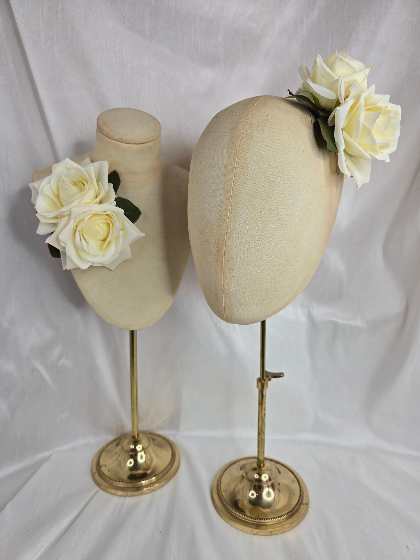 Ivory rose hair flower/corsage