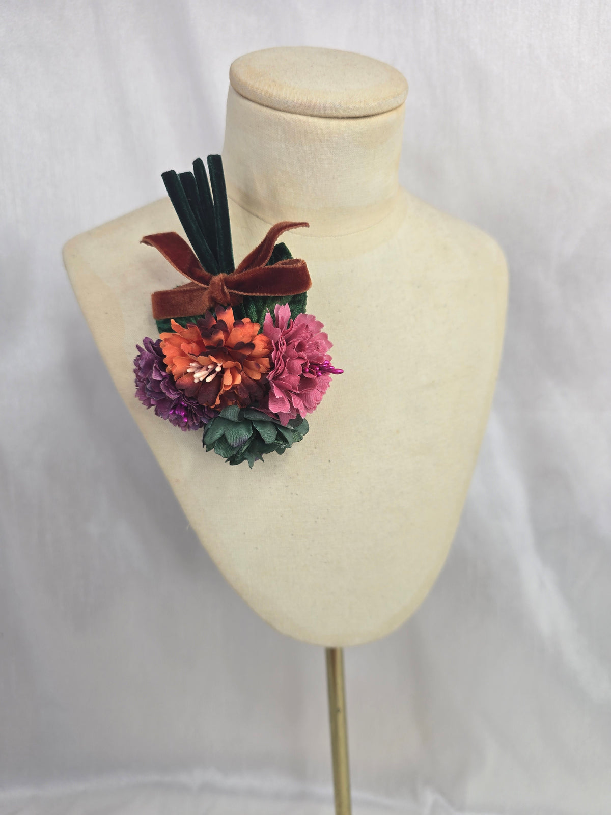 Multi autumn blossom corsage