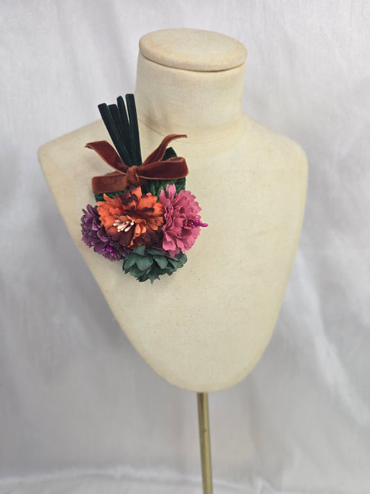 Multi autumn blossom corsage