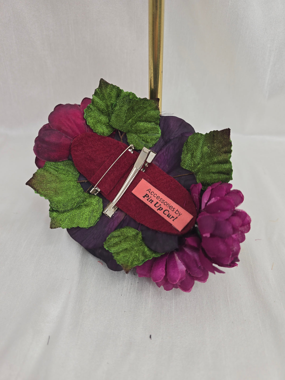 Autumn plum hair flower/corsage
