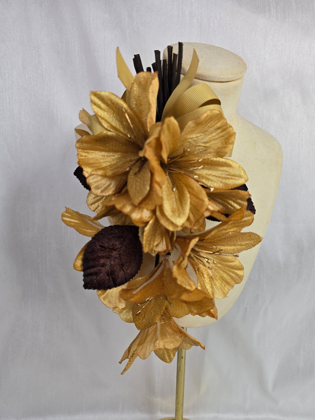 Xl autumn golden yellow hair flower and corsage set