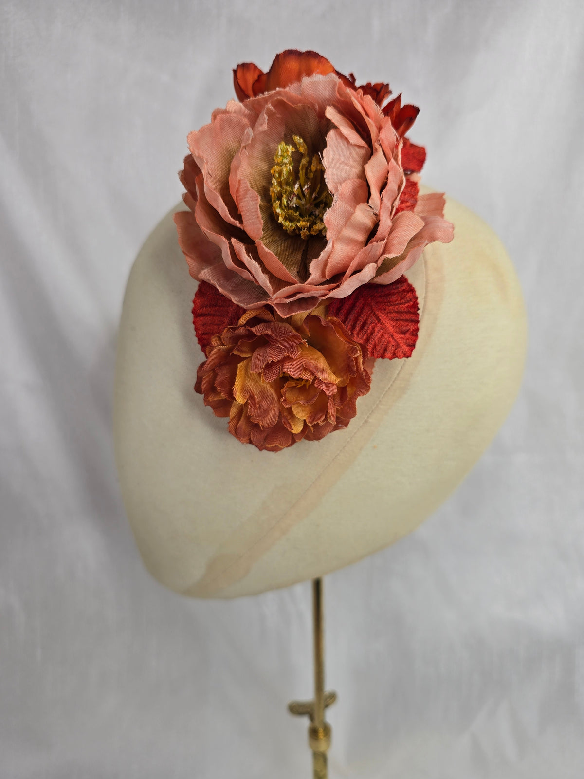 Autumn orange hair flower/corsage