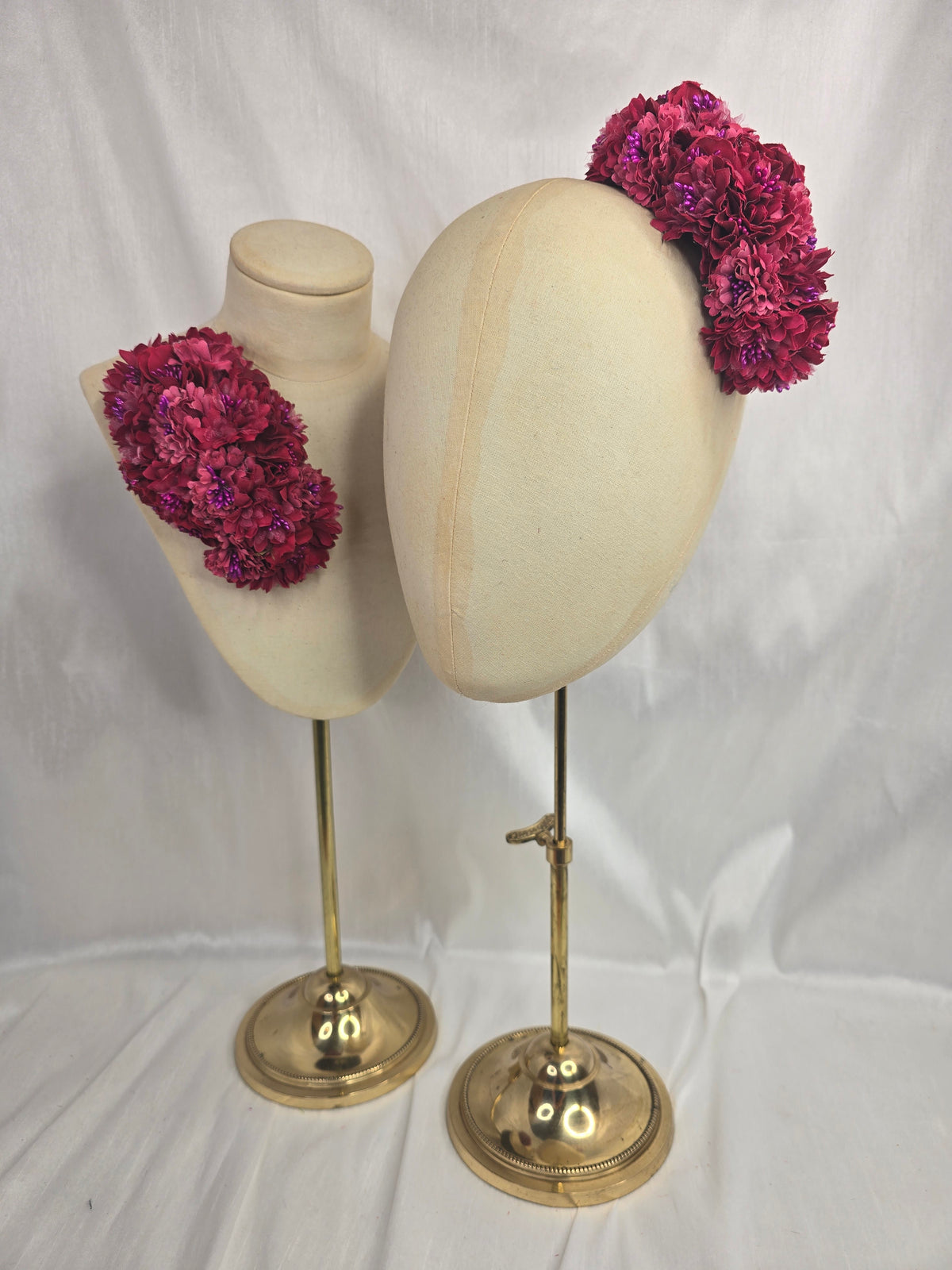 Autumn pink blossom hair flower/corsage