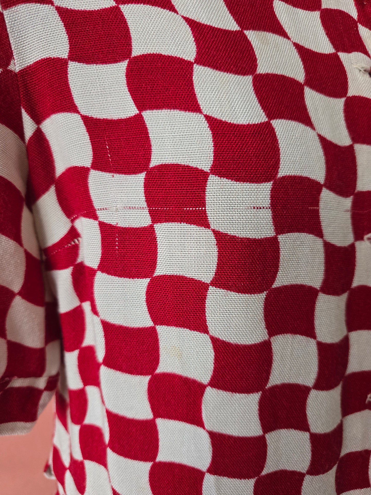 1940s statement check shirt dress size 14/16