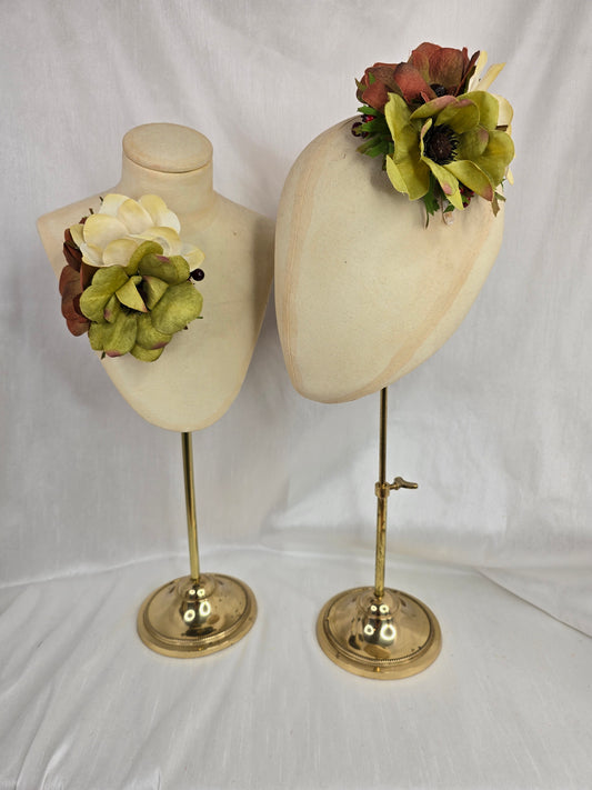 Autumn anemone hair flower/corsage