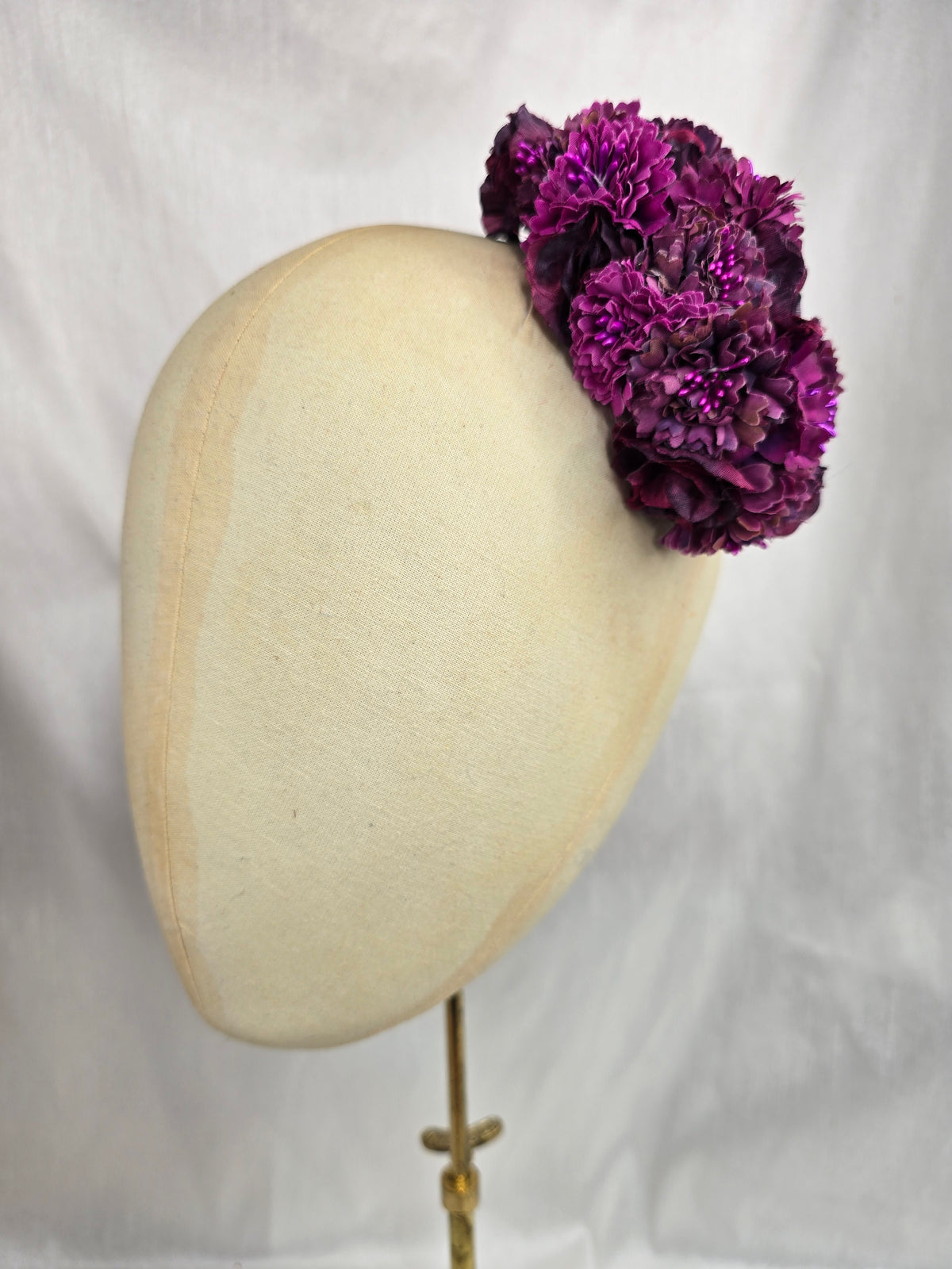 Autumn purple blossom hair flower/corsage