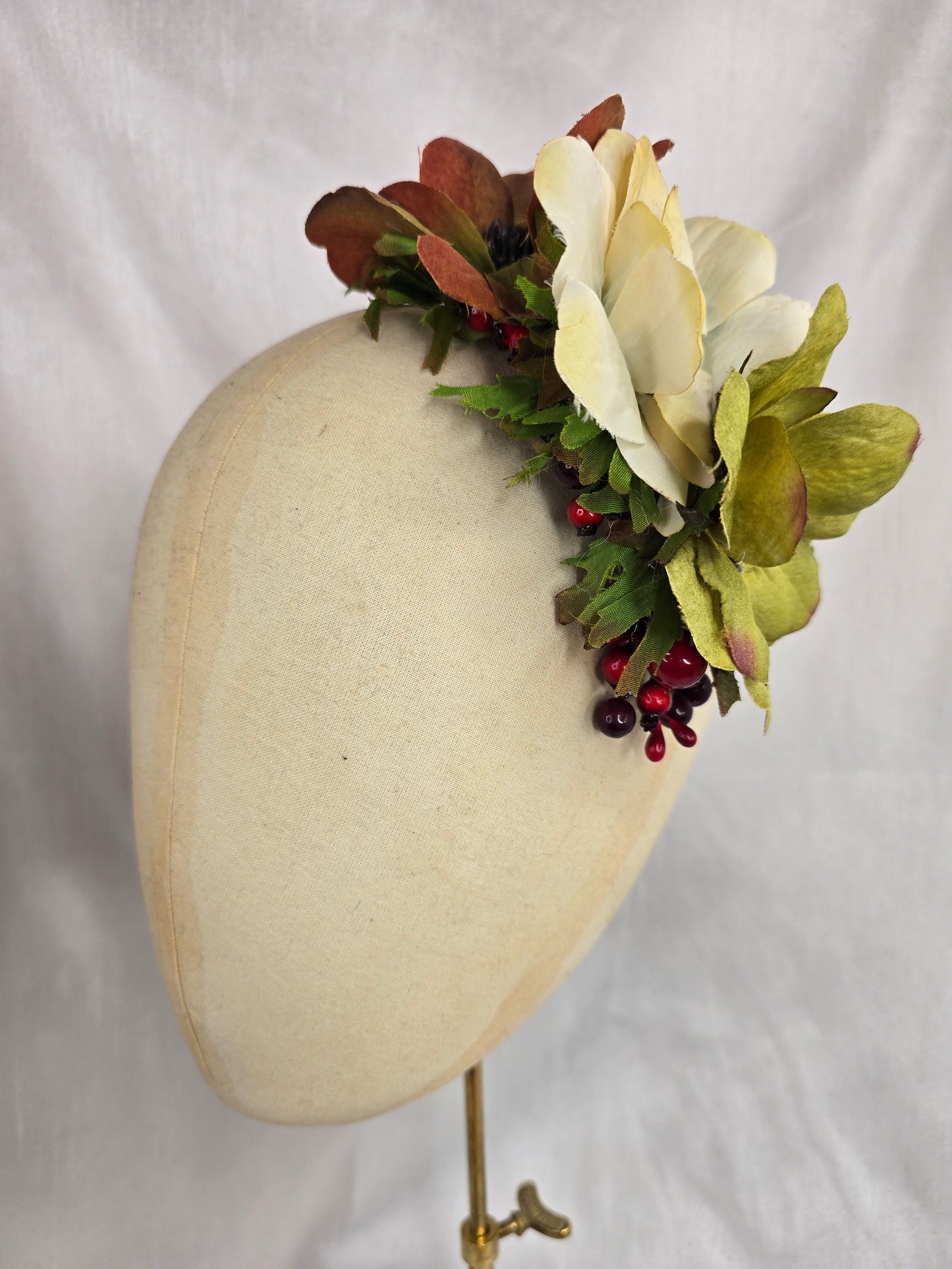 Autumn anemone hair flower and corsage set