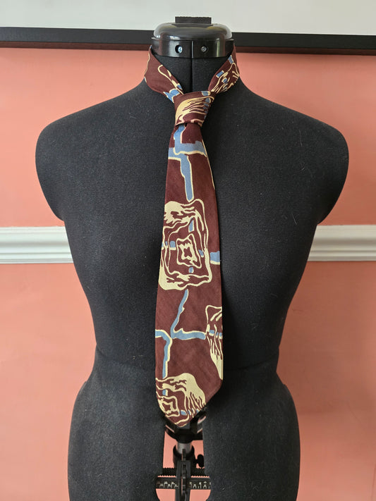 1950s abstract print tie