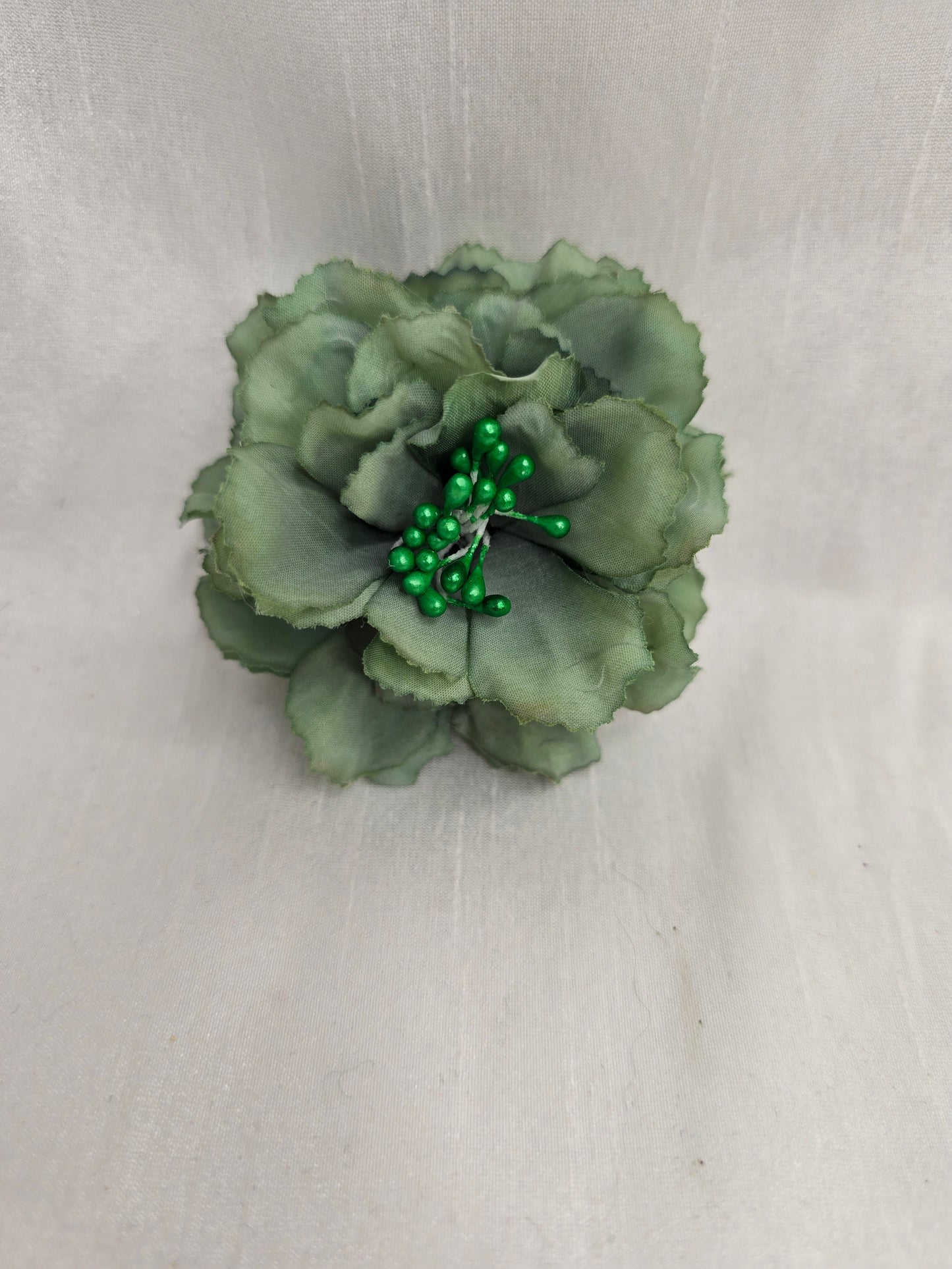Set of 5 mix & match hair flowers/corsages - greens