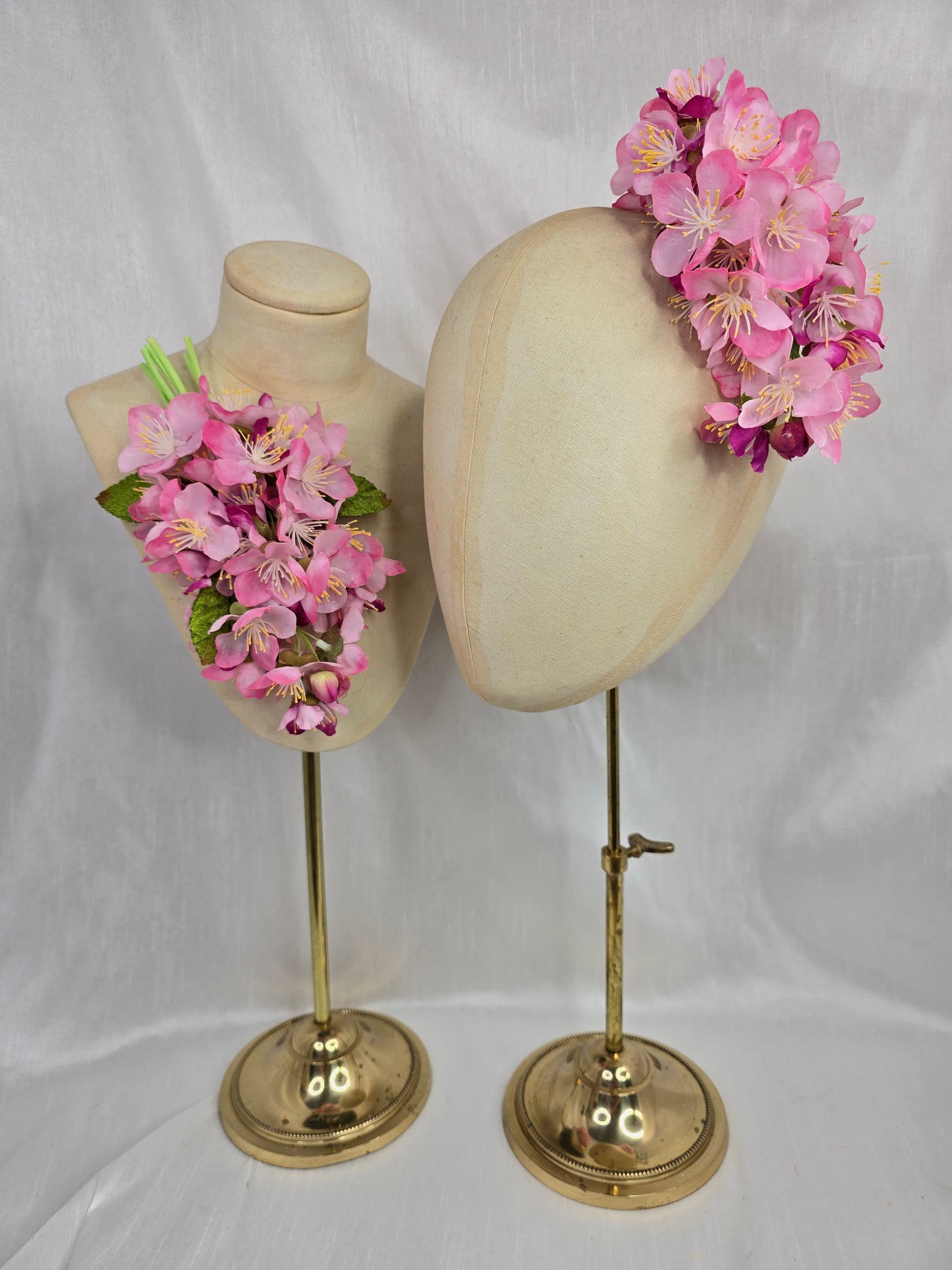 Large pale pink cherry blossom corsage