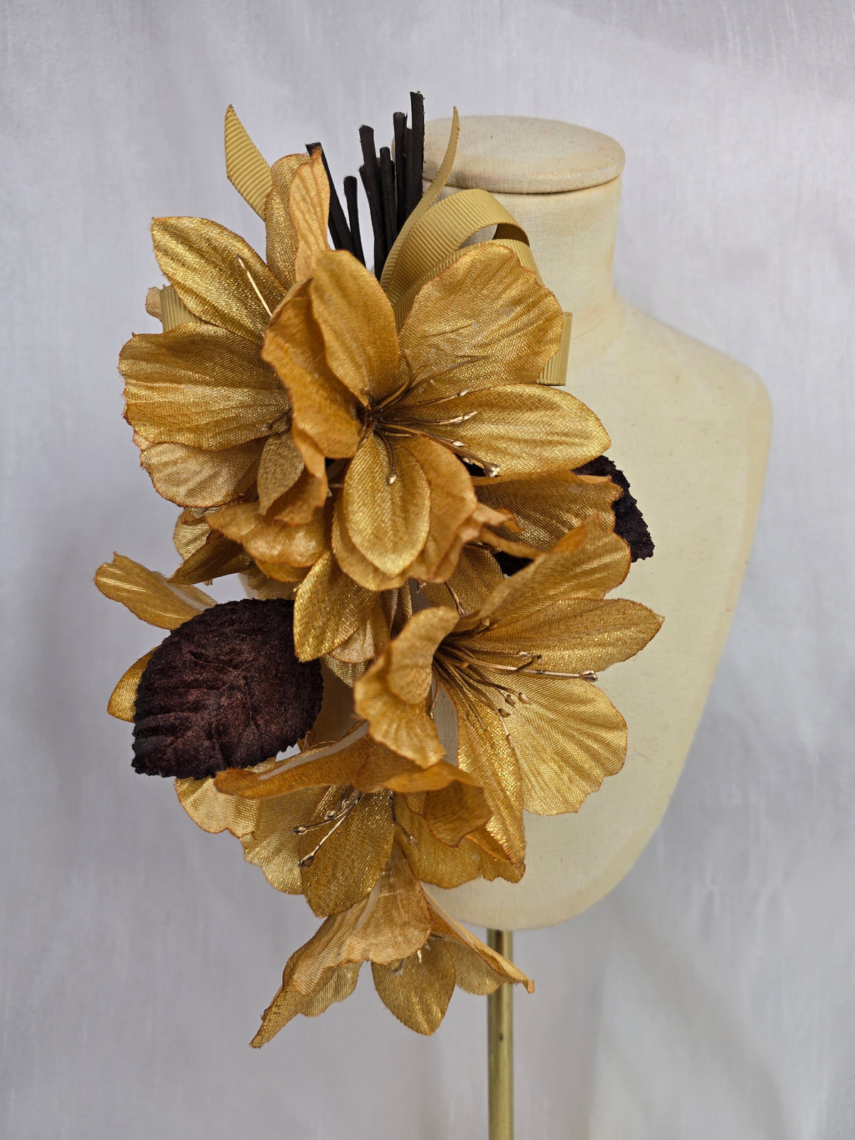 Xl autumn golden yellow hair flower and corsage set