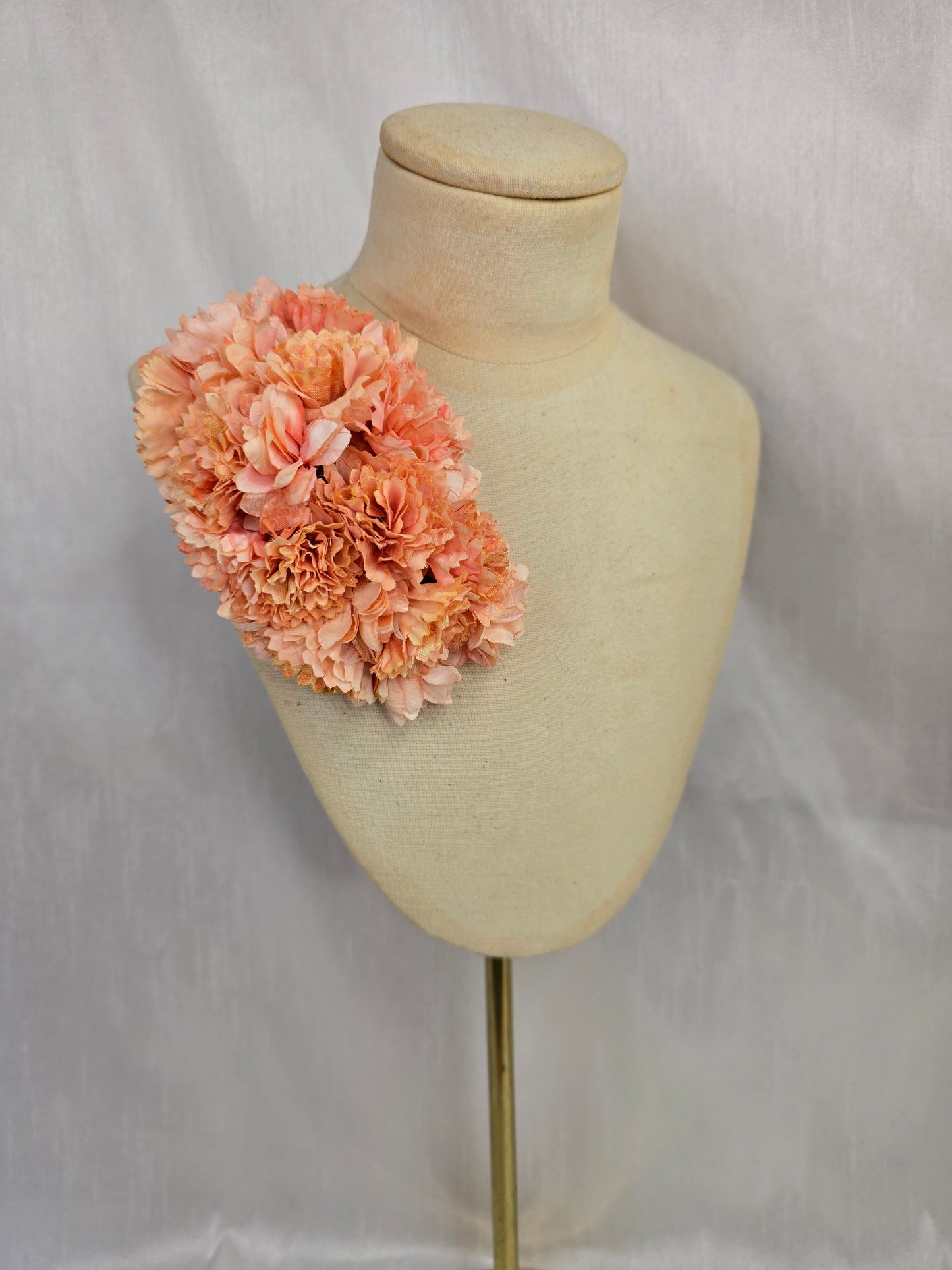 Medium peach hair flower/corsage