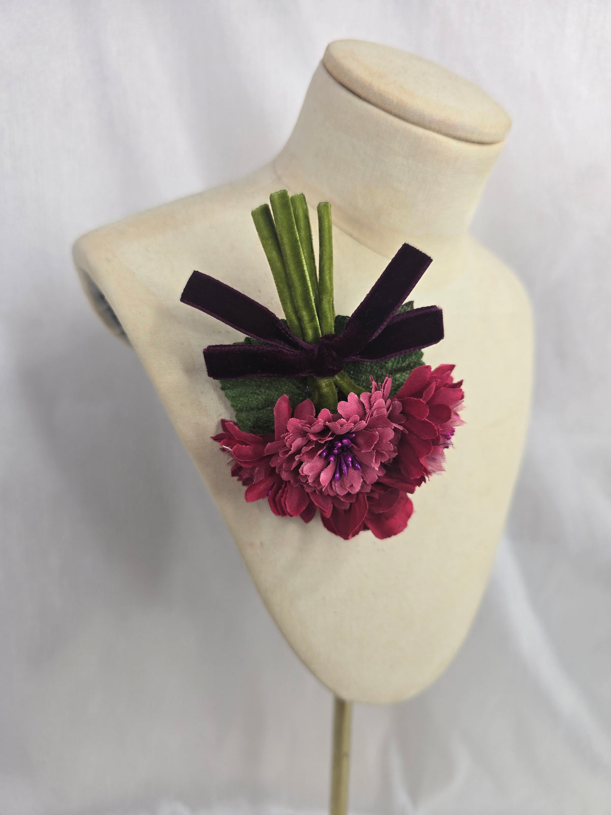 Autumn pink blossom hair flower/corsage