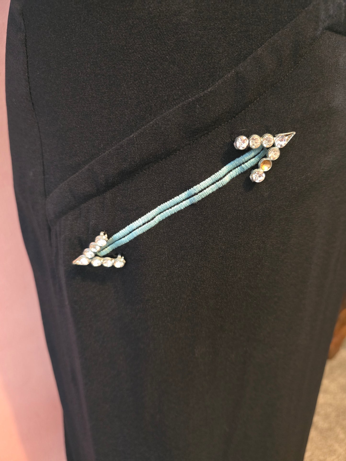 Rare late 1930s / 1940s vintage dress suit with rayon crepe bolero jacket