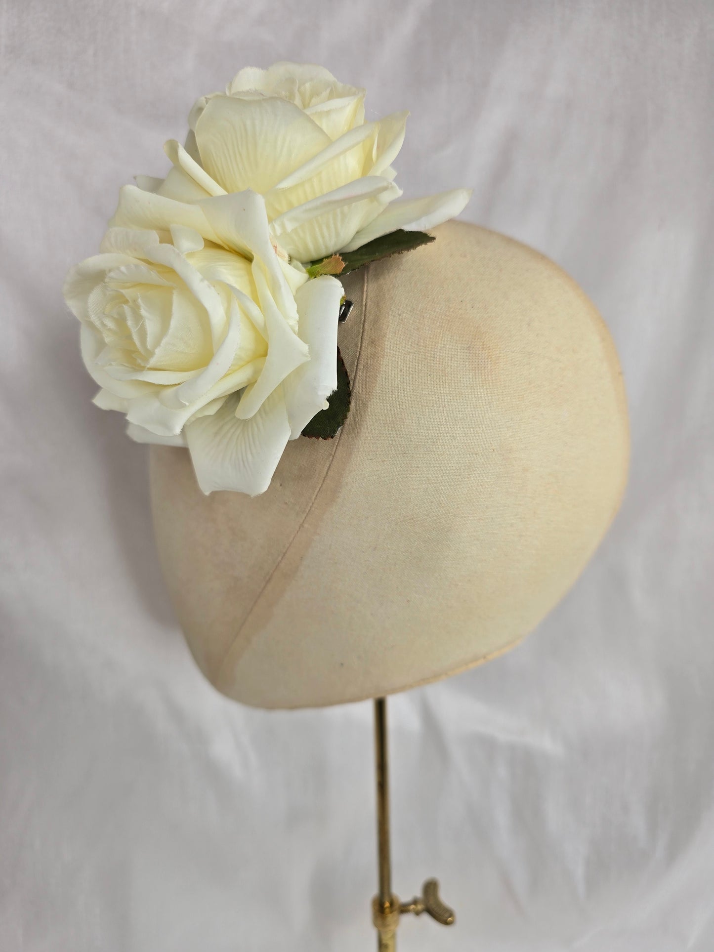 Ivory rose hair flower/corsage