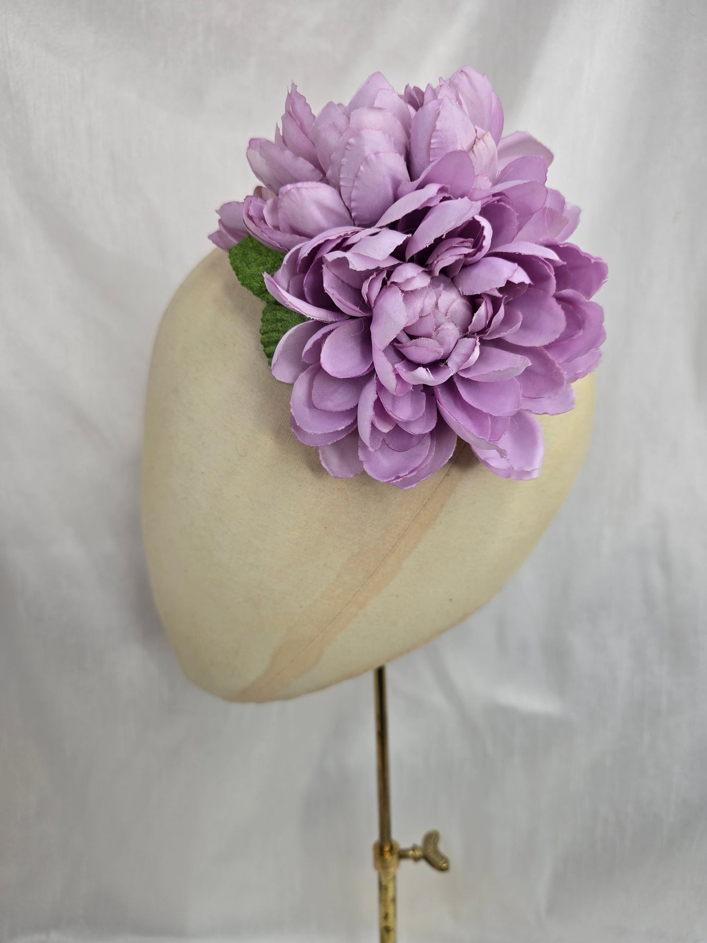 Lilac dahlia hair flower/corsage
