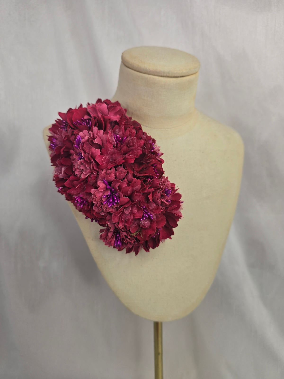 Autumn pink blossom hair flower/corsage