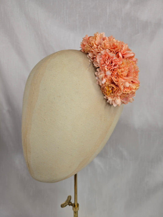 Medium peach hair flower/corsage
