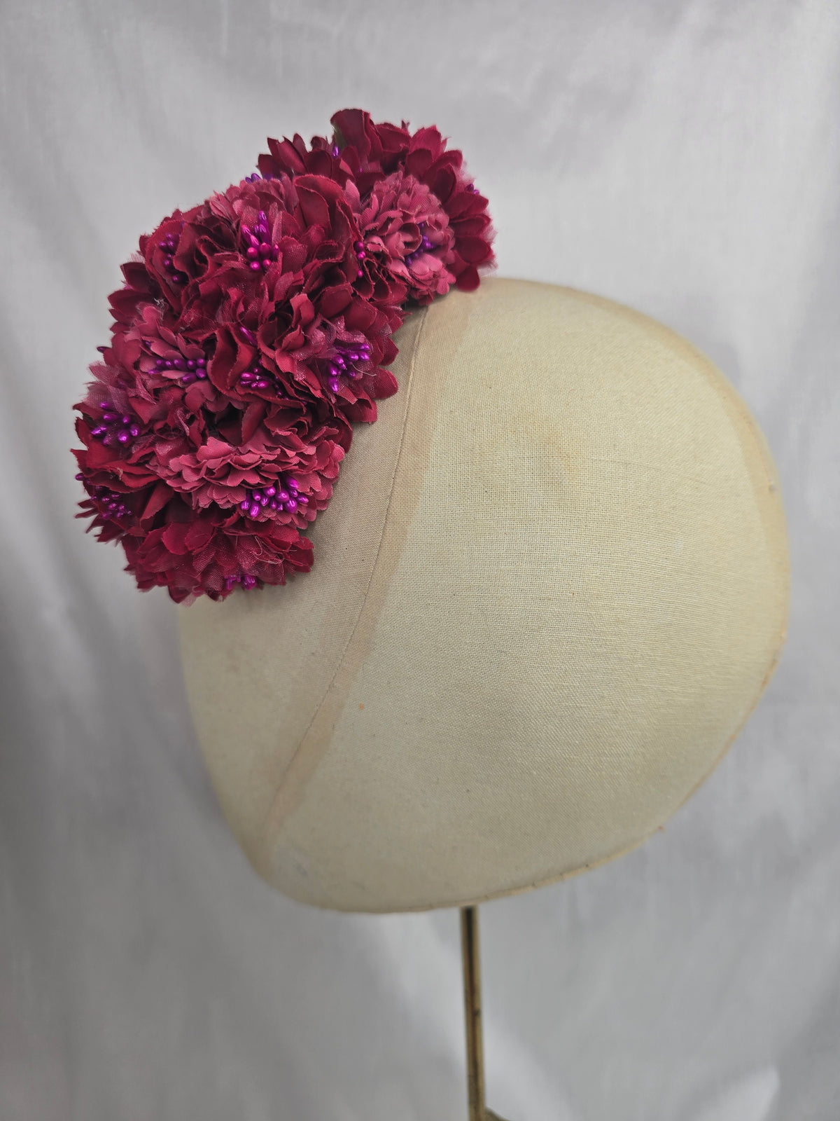 Autumn pink blossom hair flower/corsage