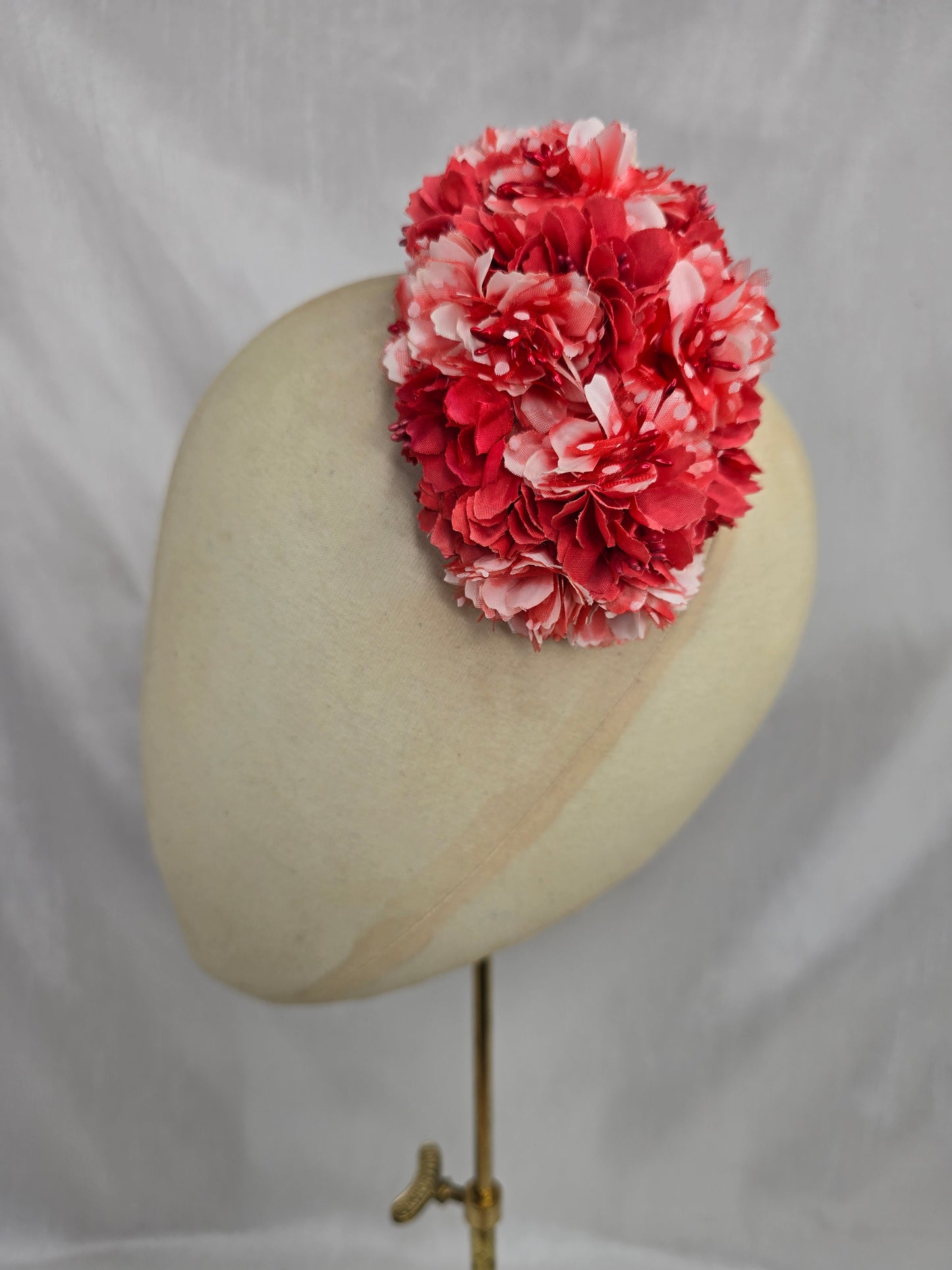Medium coral hair flower/corsage