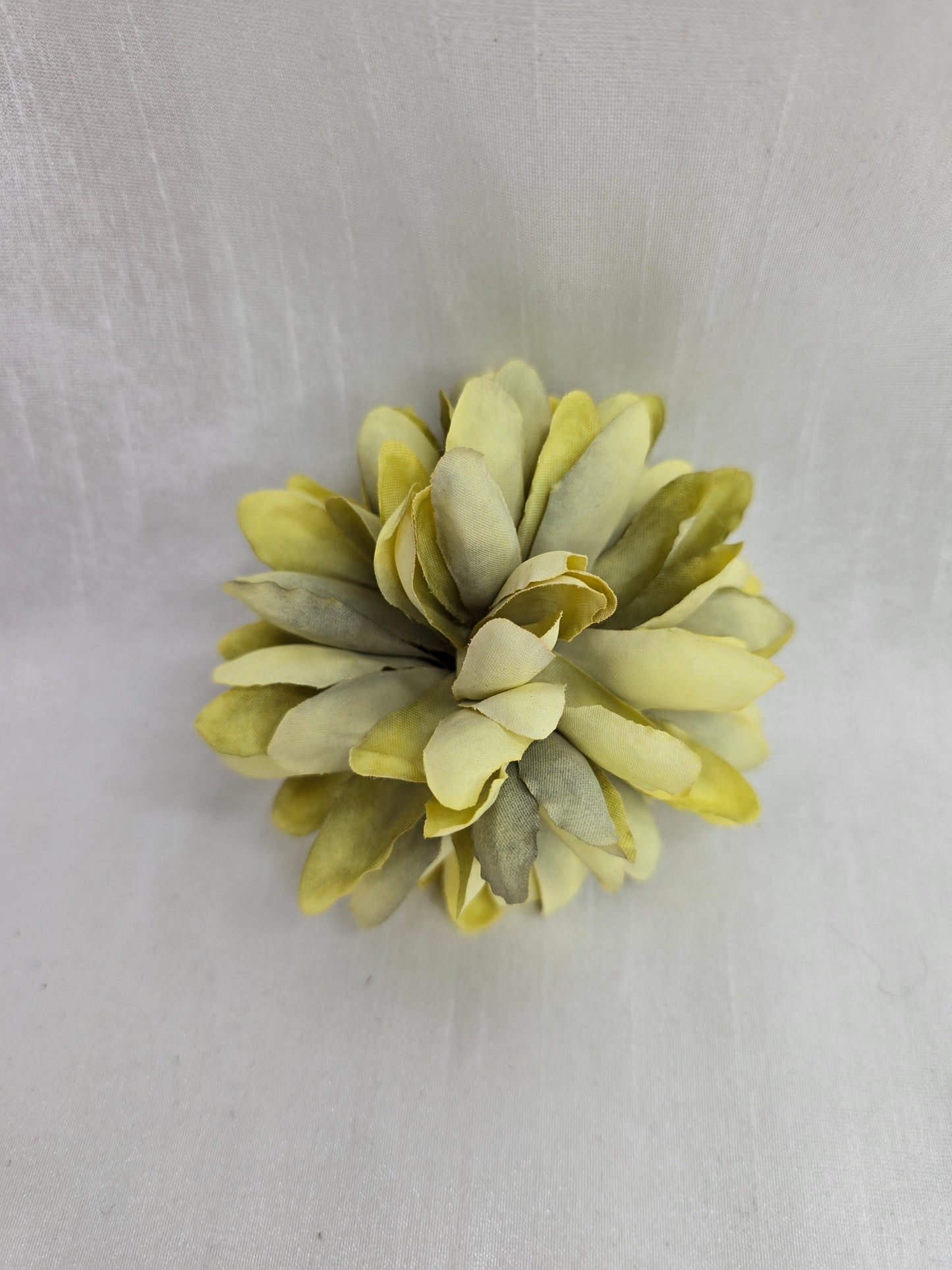 Set of 5 mix & match hair flowers/corsages - chartreuse, maroon, teal