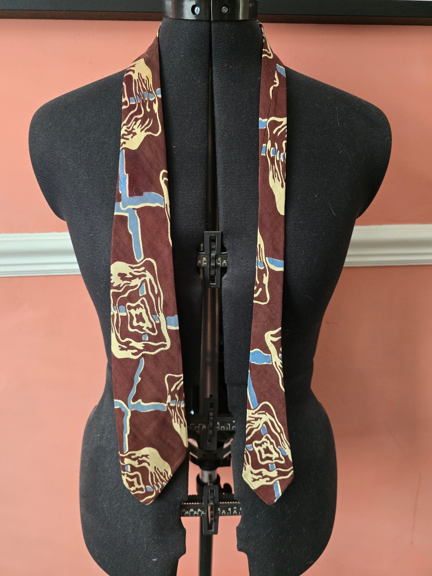 1950s abstract print tie