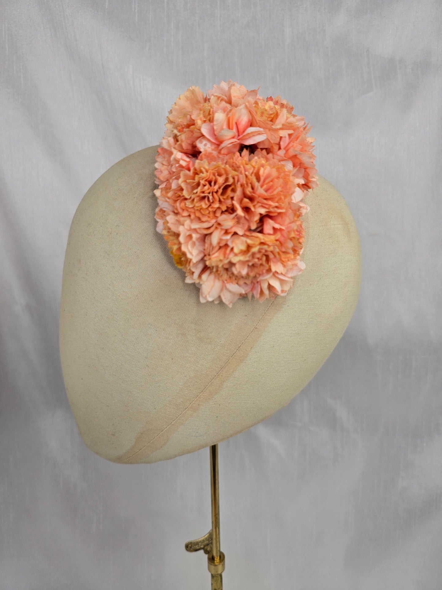 Medium peach hair flower/corsage