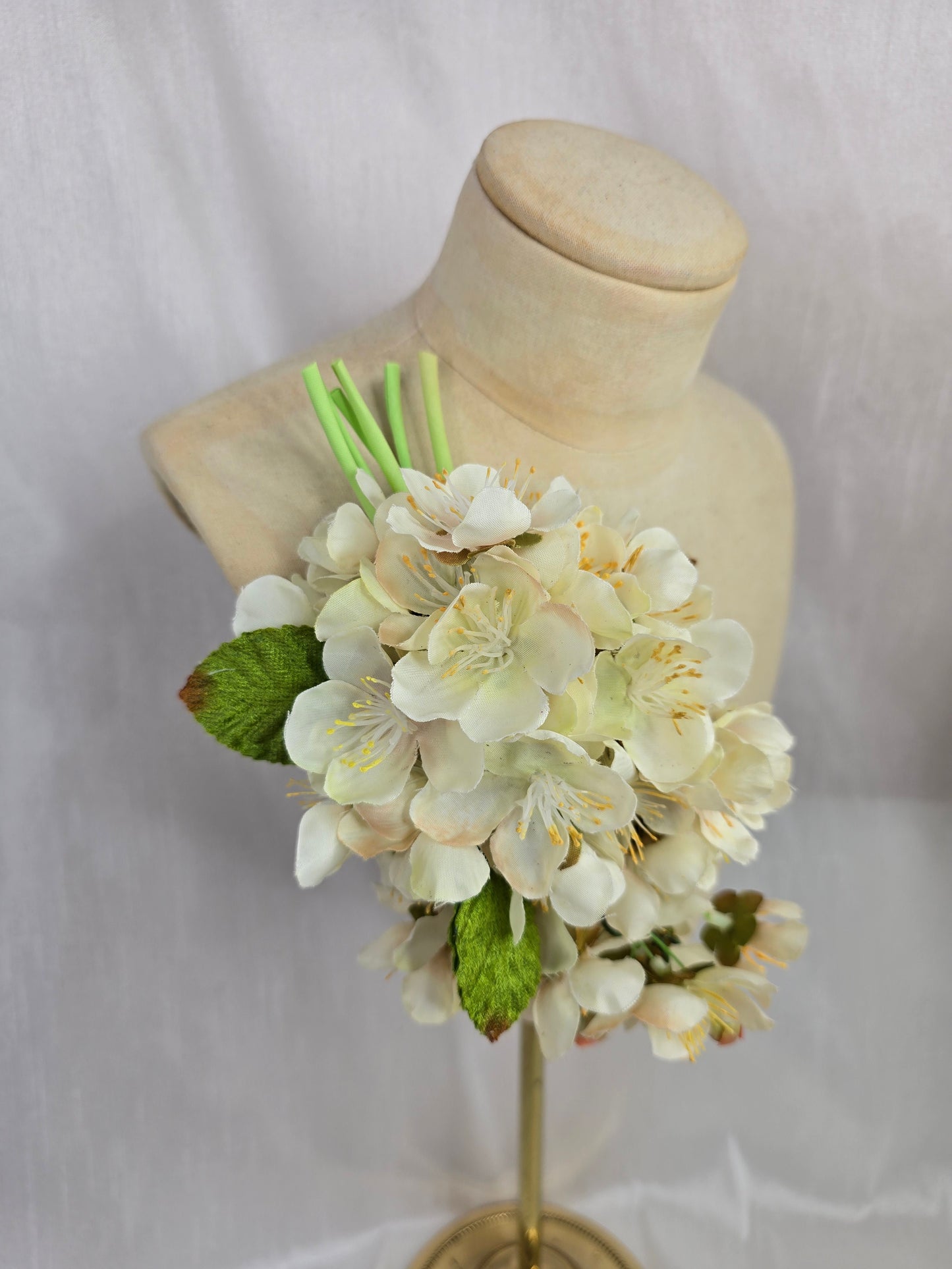 Large cream cherry blossom corsage